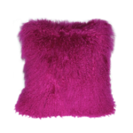 Pillow Decor Hot Pink Mongolian 18x18 Cushion