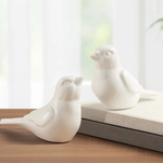 White Ceramic Sparrow