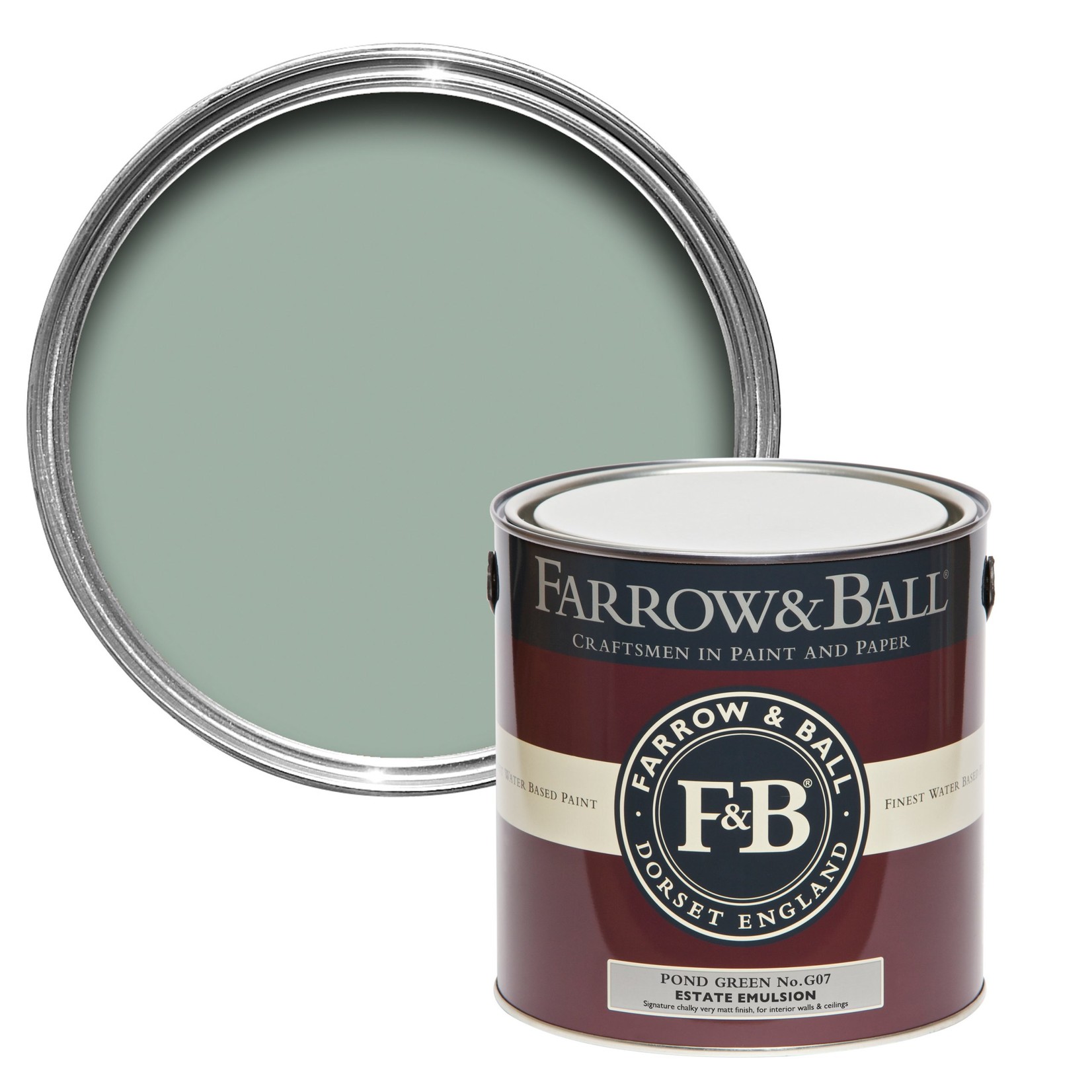 Farrow and Ball US Gallon Estate Emulsion Pond Green No.G7