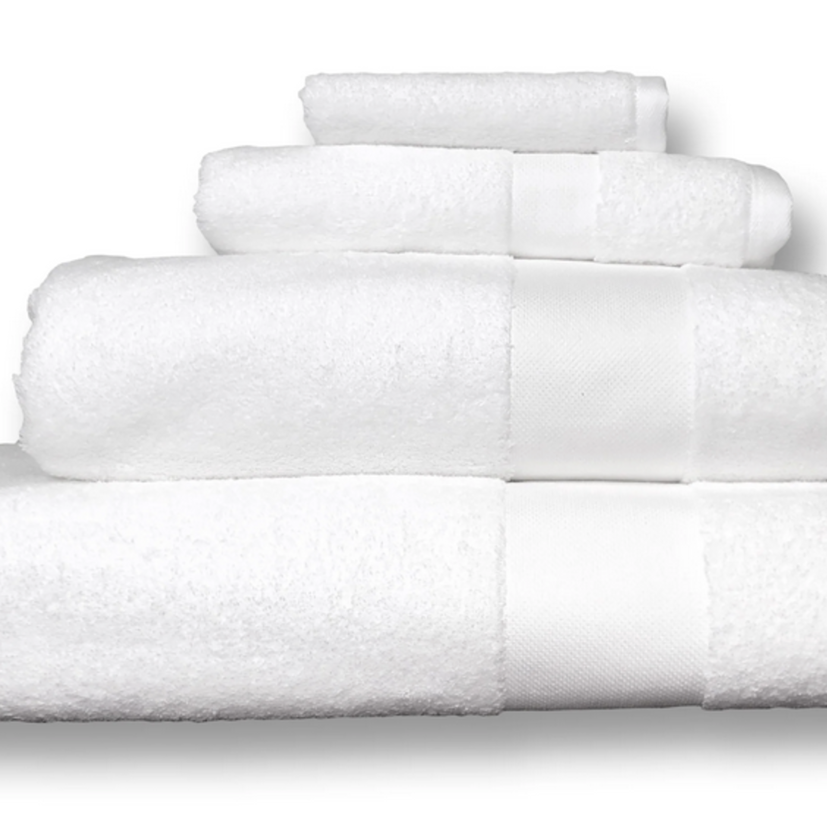 Alexandria White 100% Egyptian Cotton Double Towel Set