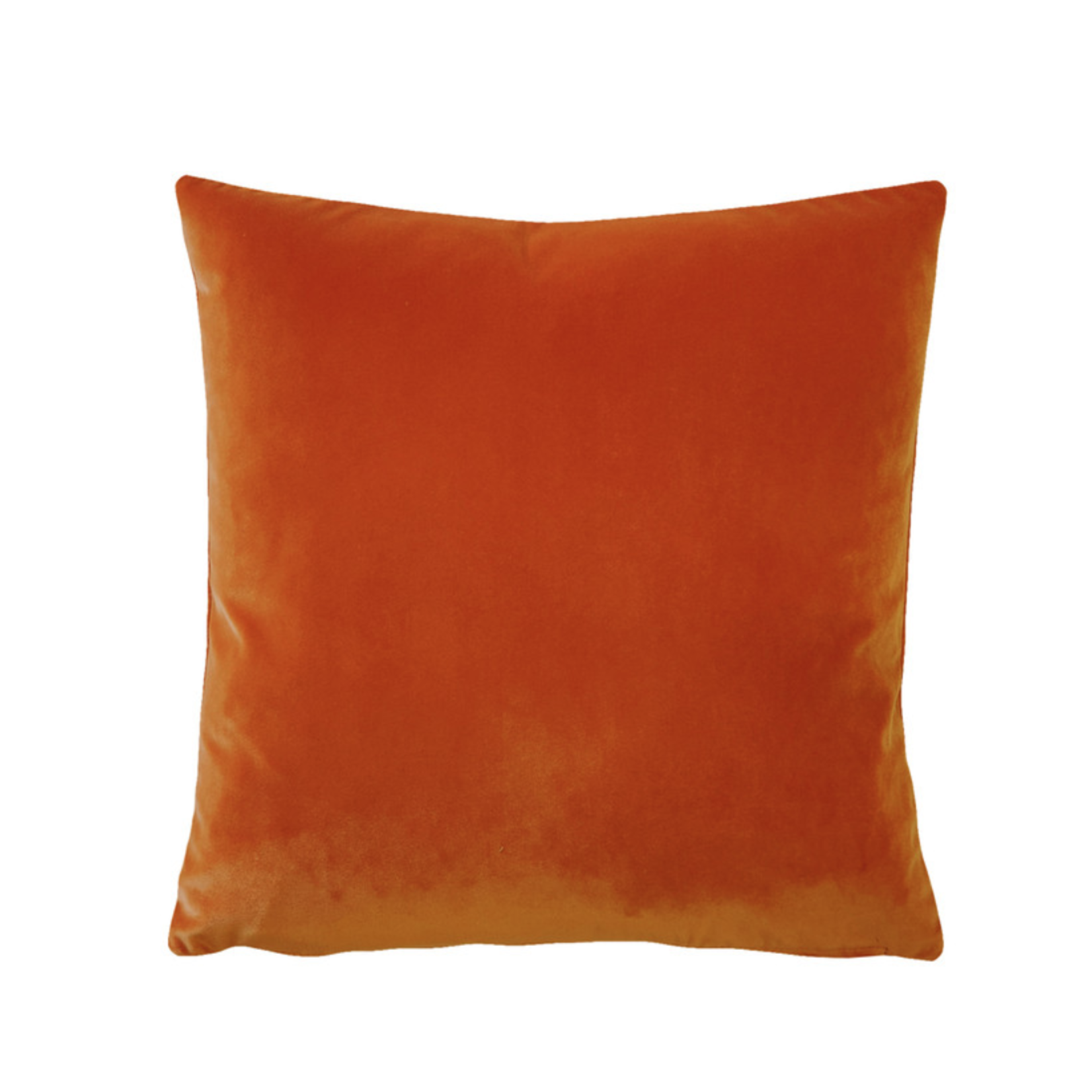 Castello Sedona Orange Velvet Cushion with Feather Filler