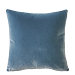PD Castello Provincial Blue Velvet Throw Cushion with Feather filler