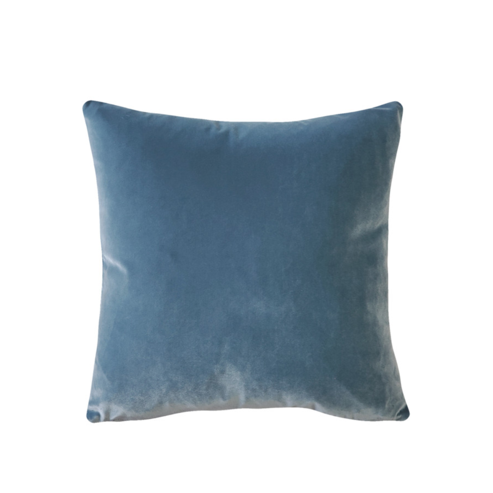 Castello Provincial Blue Velvet Throw Cushion with Feather filler