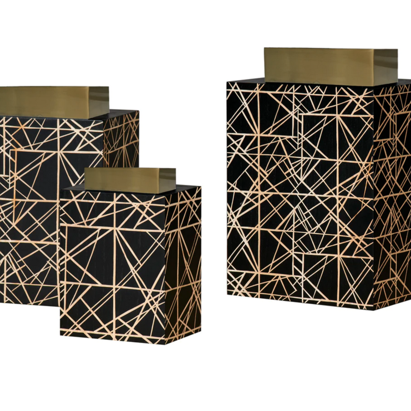 Guild Design Gallery Crossroads Jar with Brushed Gold Lid/Small
