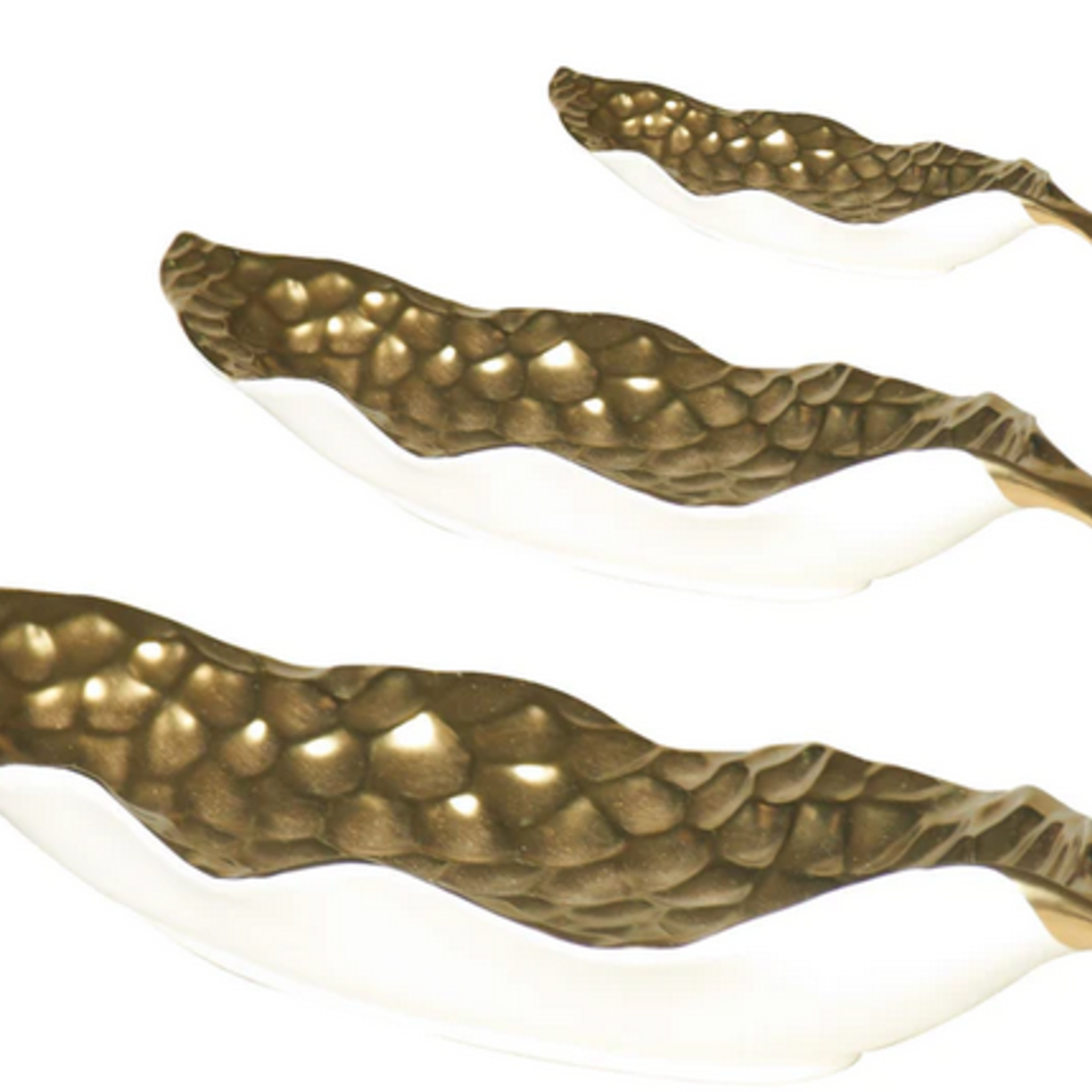 Guild Design Gallery Golden Elliptical Leaf Plate Medium