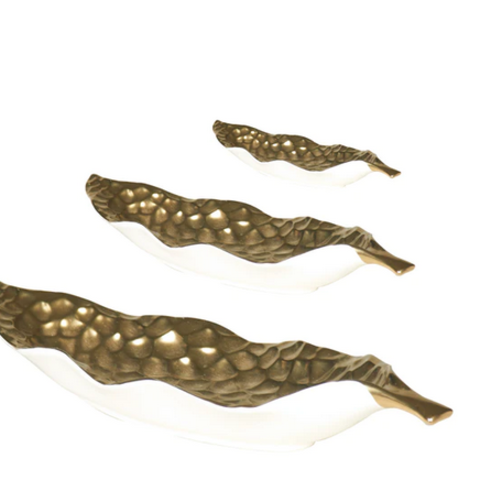 Guild Design Gallery Golden Elliptical Leaf Plate Small