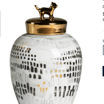 Guild Design Gallery Binary Jar with Golden Lid Medium