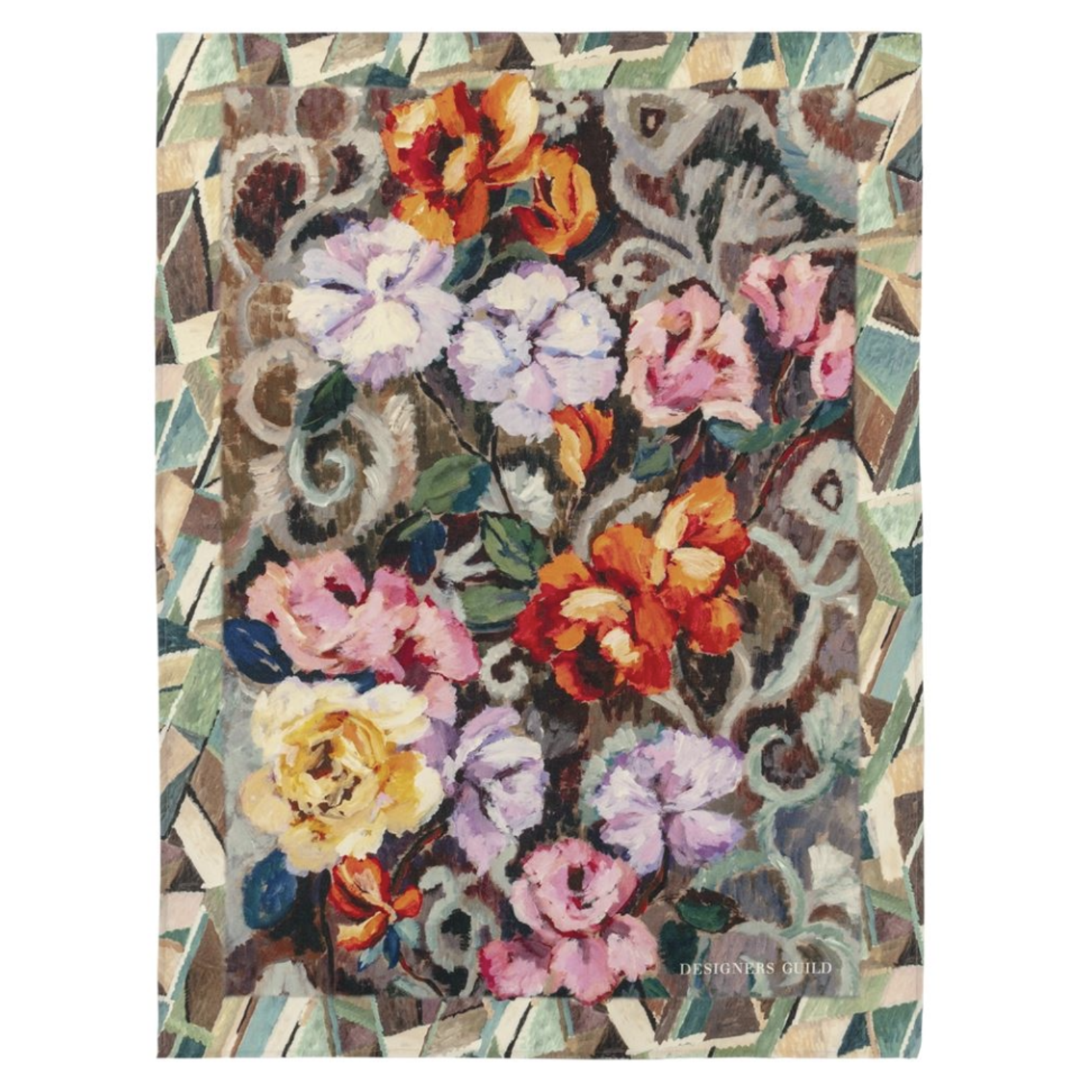 DG  Tapestry Flower - Damson - Throw