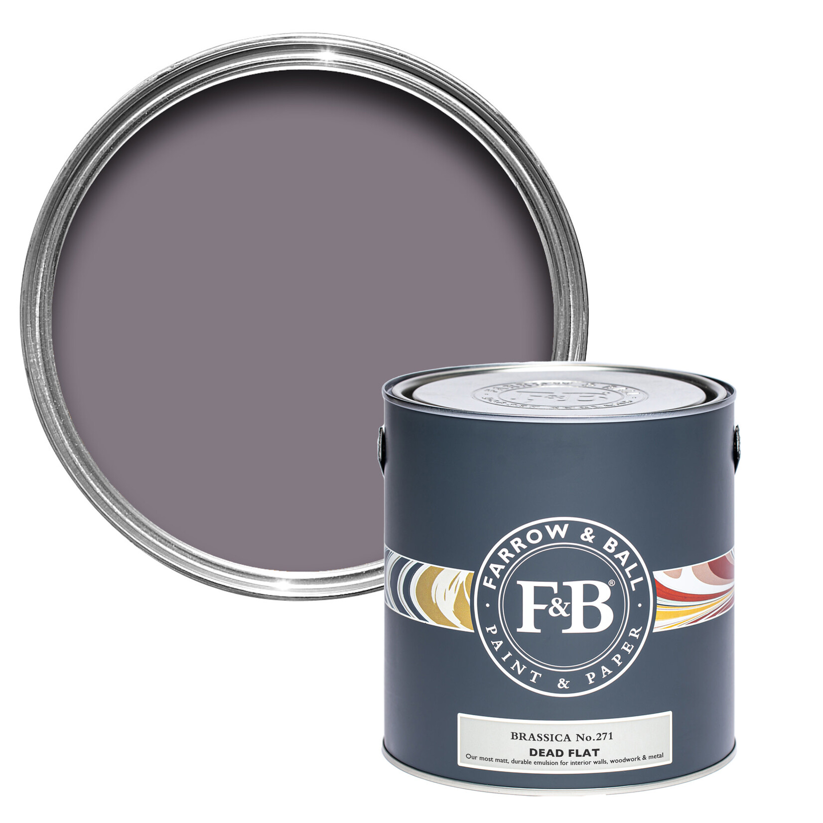 Farrow and Ball US Gallon Dead Flat Brassica No 271
