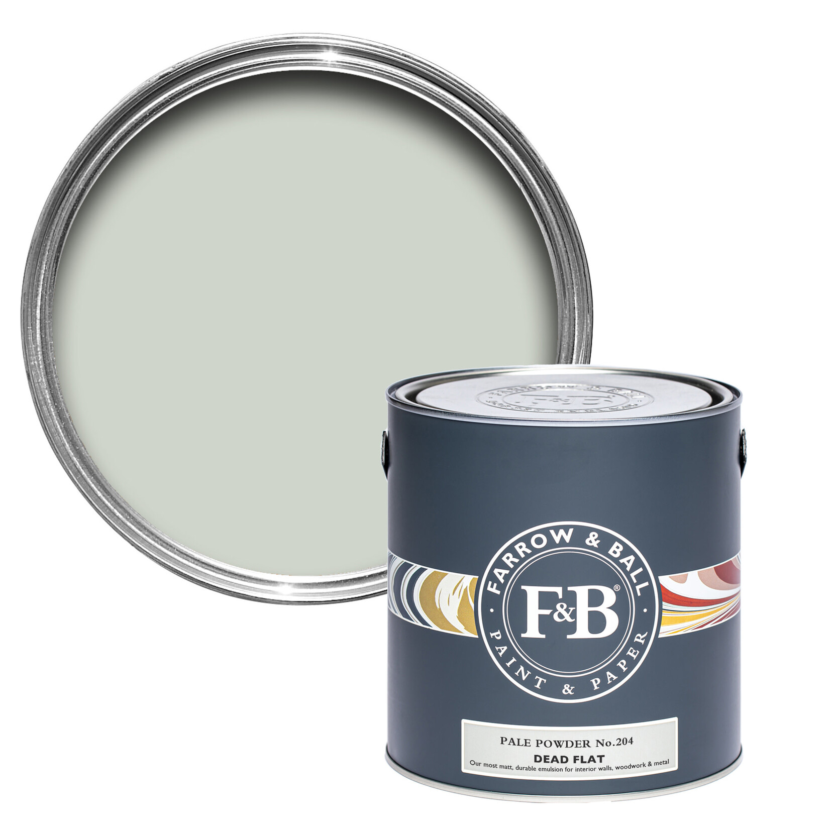 Farrow and Ball US Gallon Dead Flat Pale Powder No 204