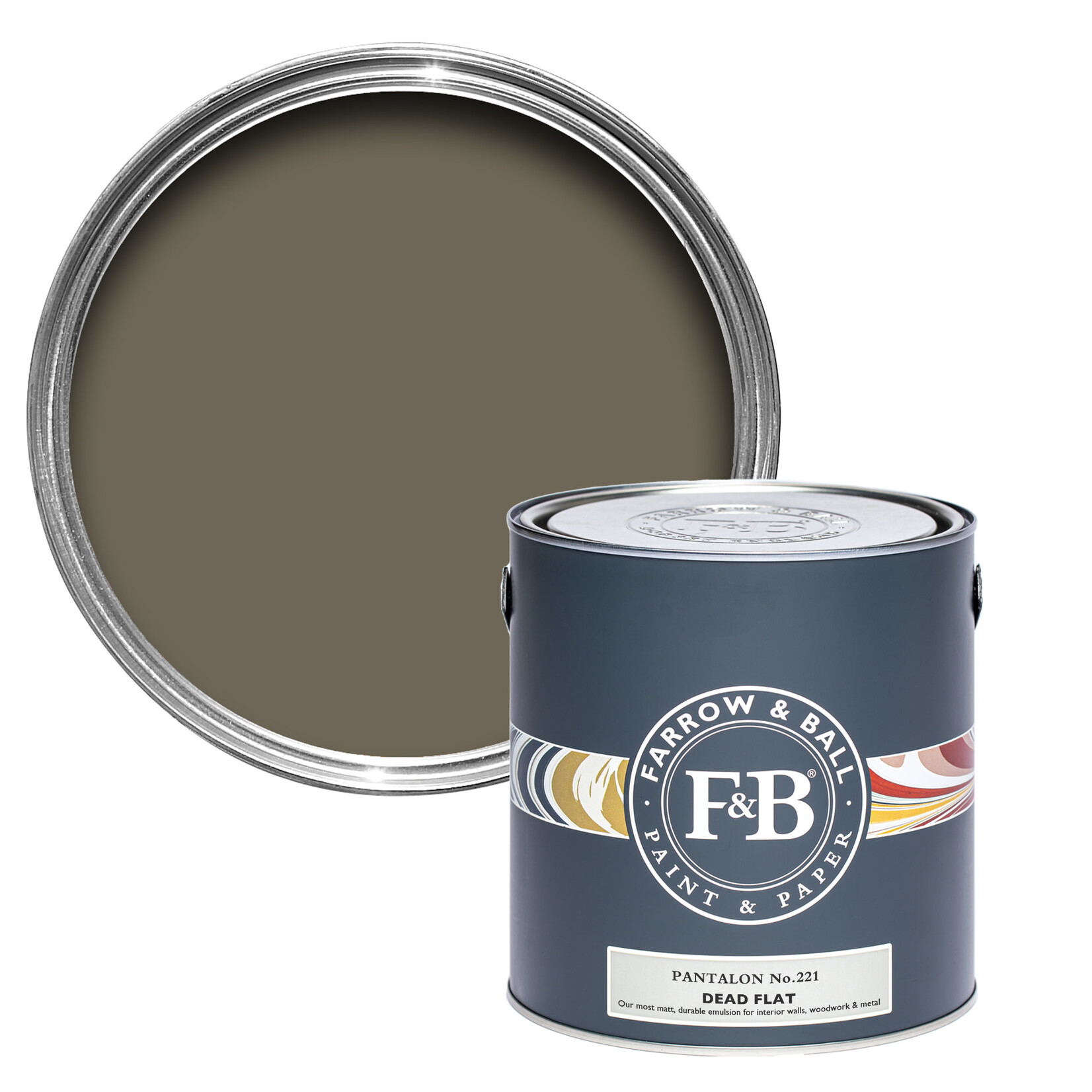 Farrow and Ball US Gallon Dead Flat Pantalon No 221