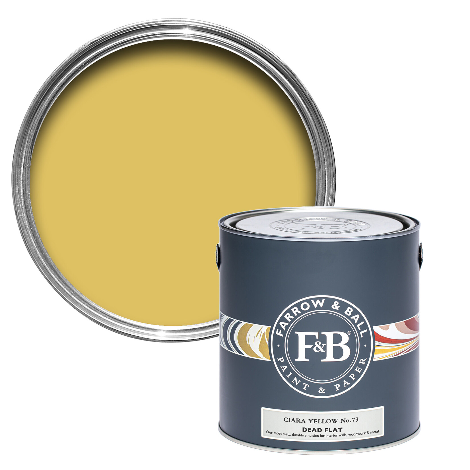 Farrow and Ball US Gallon Dead Flat Ciara Yellow No 73