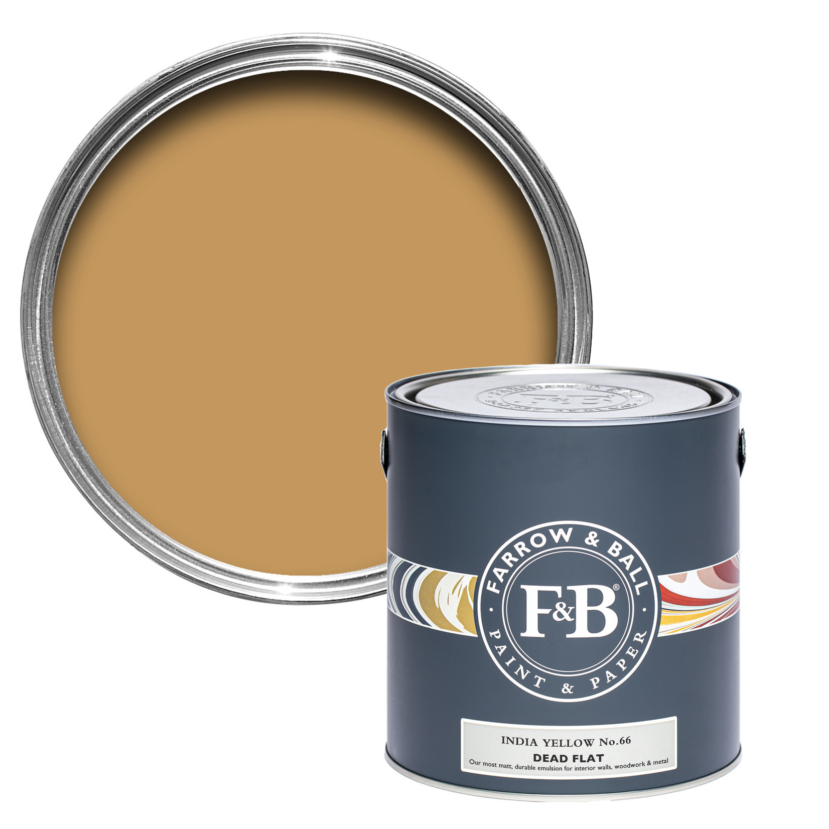 Farrow and Ball US Gallon Dead Flat India Yellow No 66