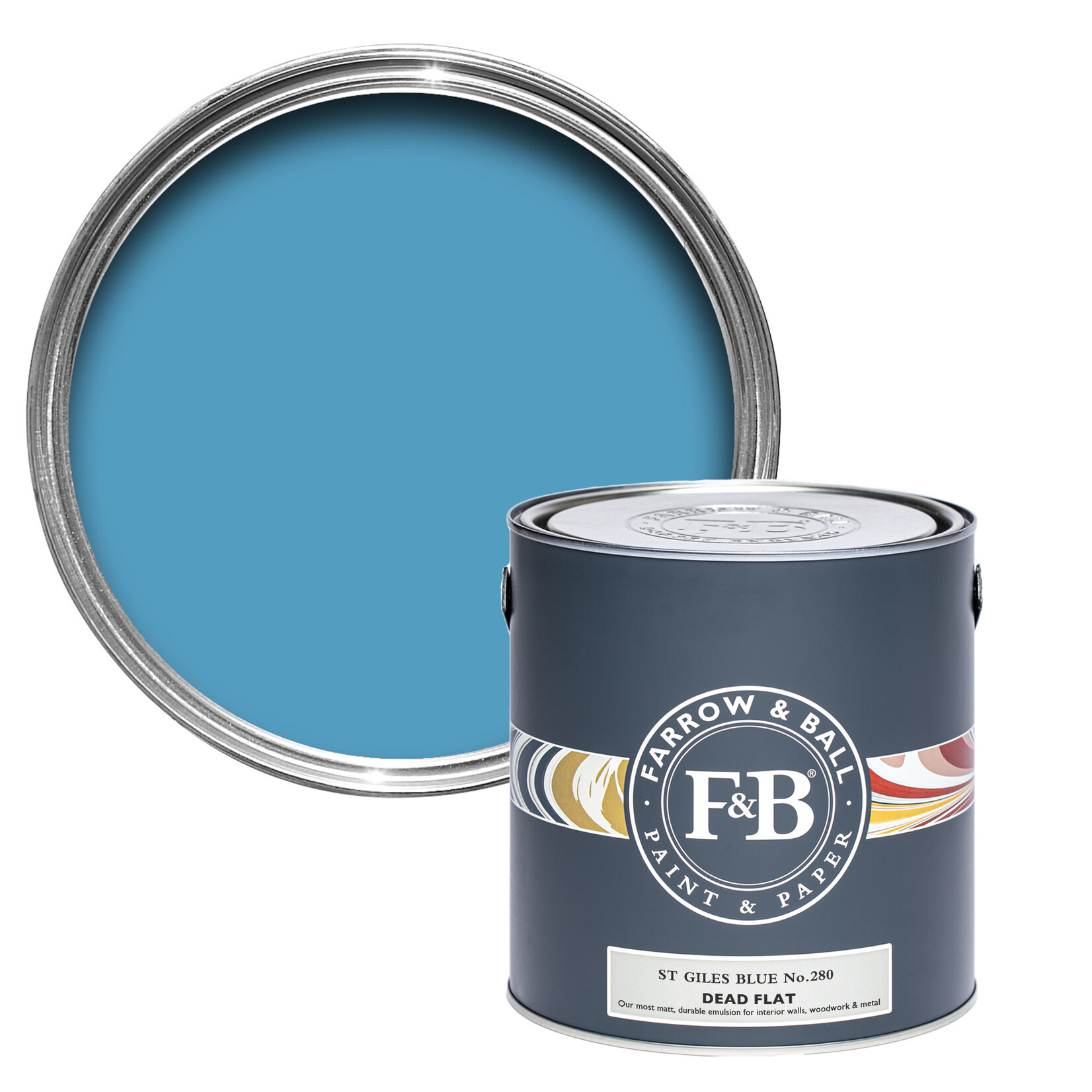 Farrow and Ball US Gallon Dead Flat St Giles Blue No 280
