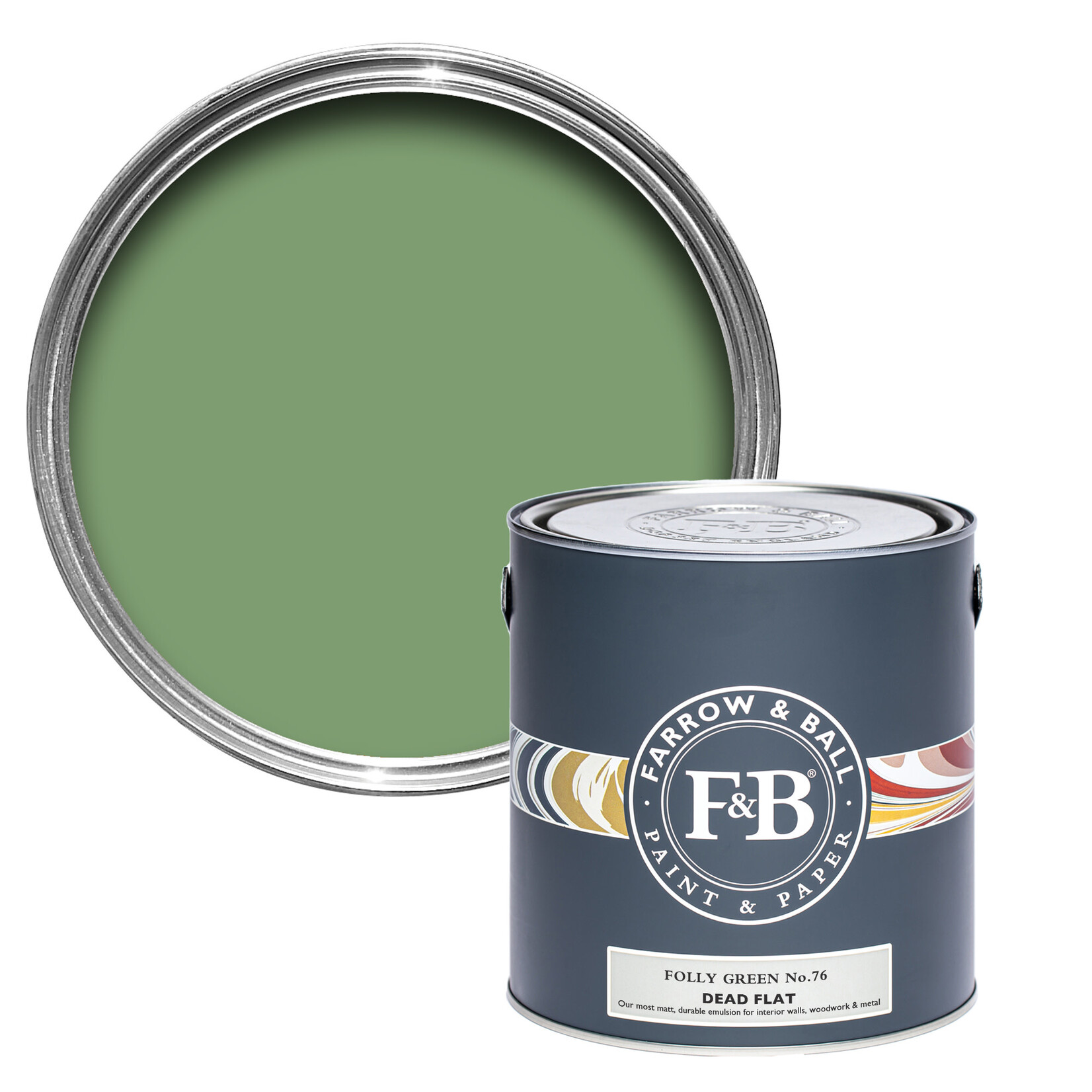 Farrow and Ball US Gallon Dead Flat Folly Green No 76