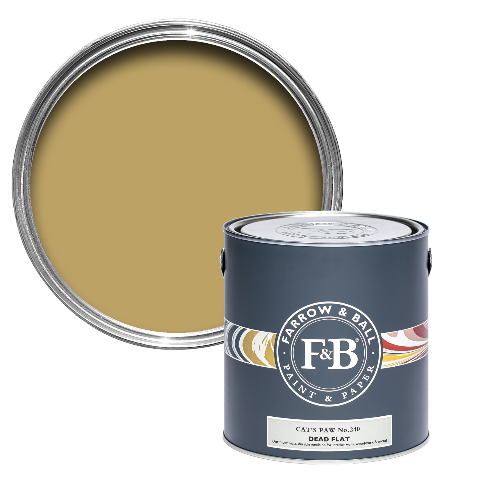 Farrow and Ball US Gallon Dead Flat Cats Paw No 240