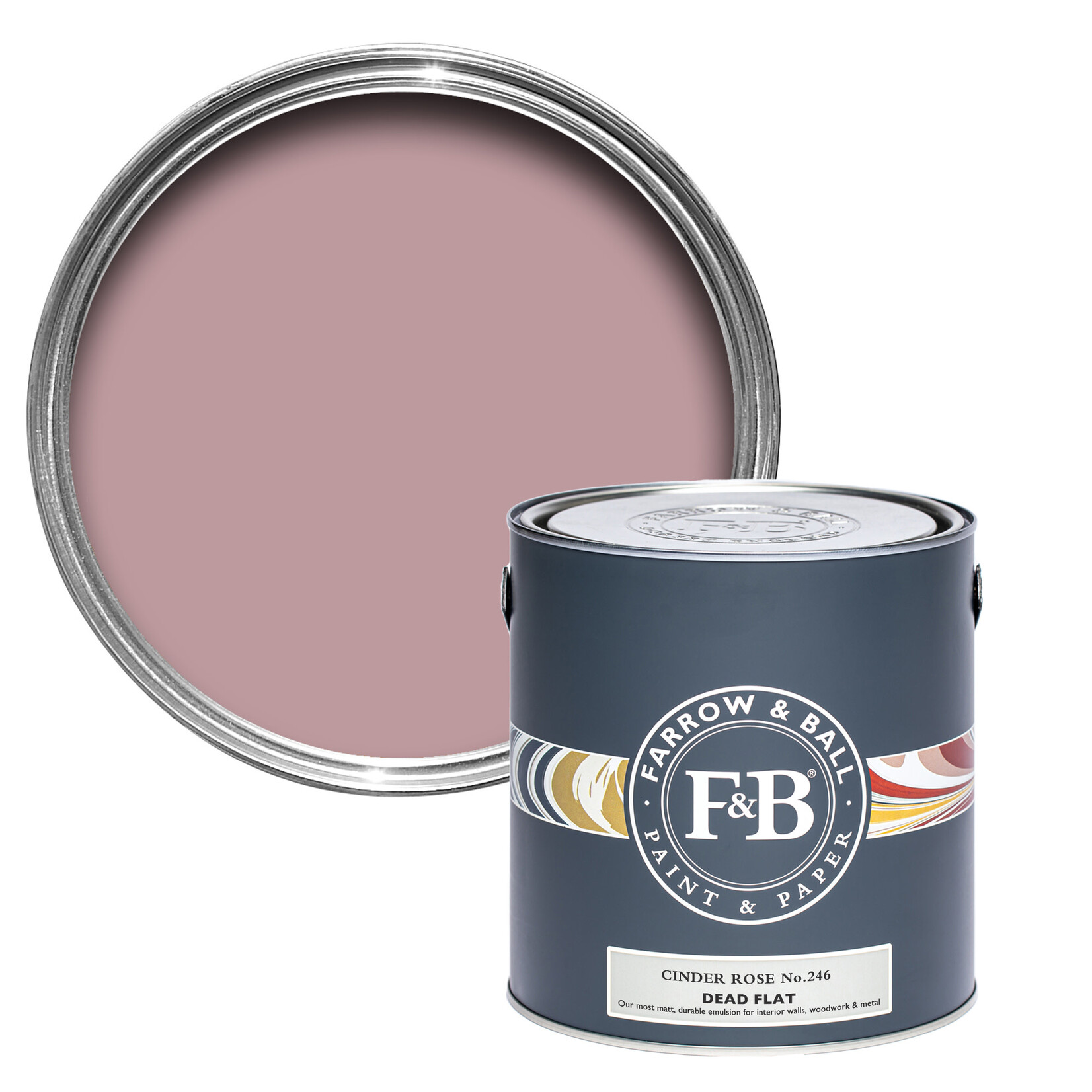 Farrow and Ball US Gallon Dead Flat Cinder Rose No 246