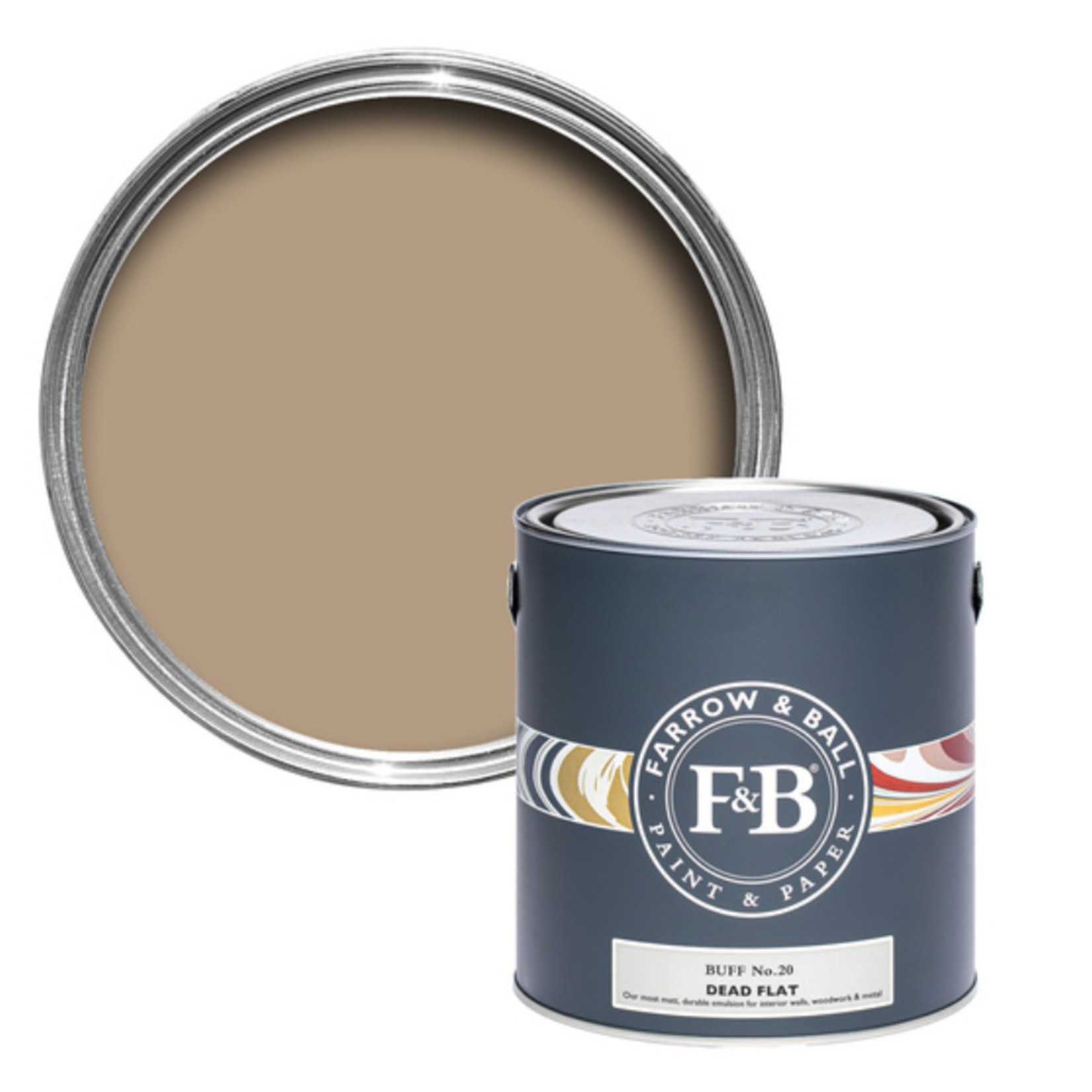 Farrow and Ball US Gallon Dead Flat Buff No 20