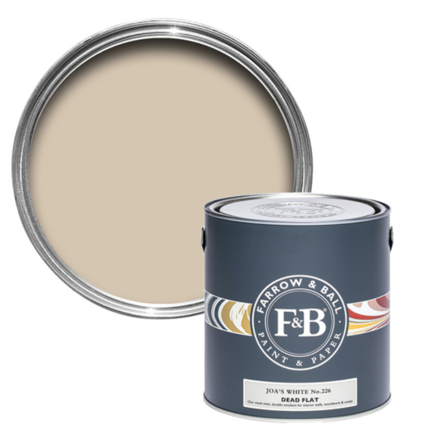 Farrow and Ball US Gallon Dead Flat Joa's White No 226