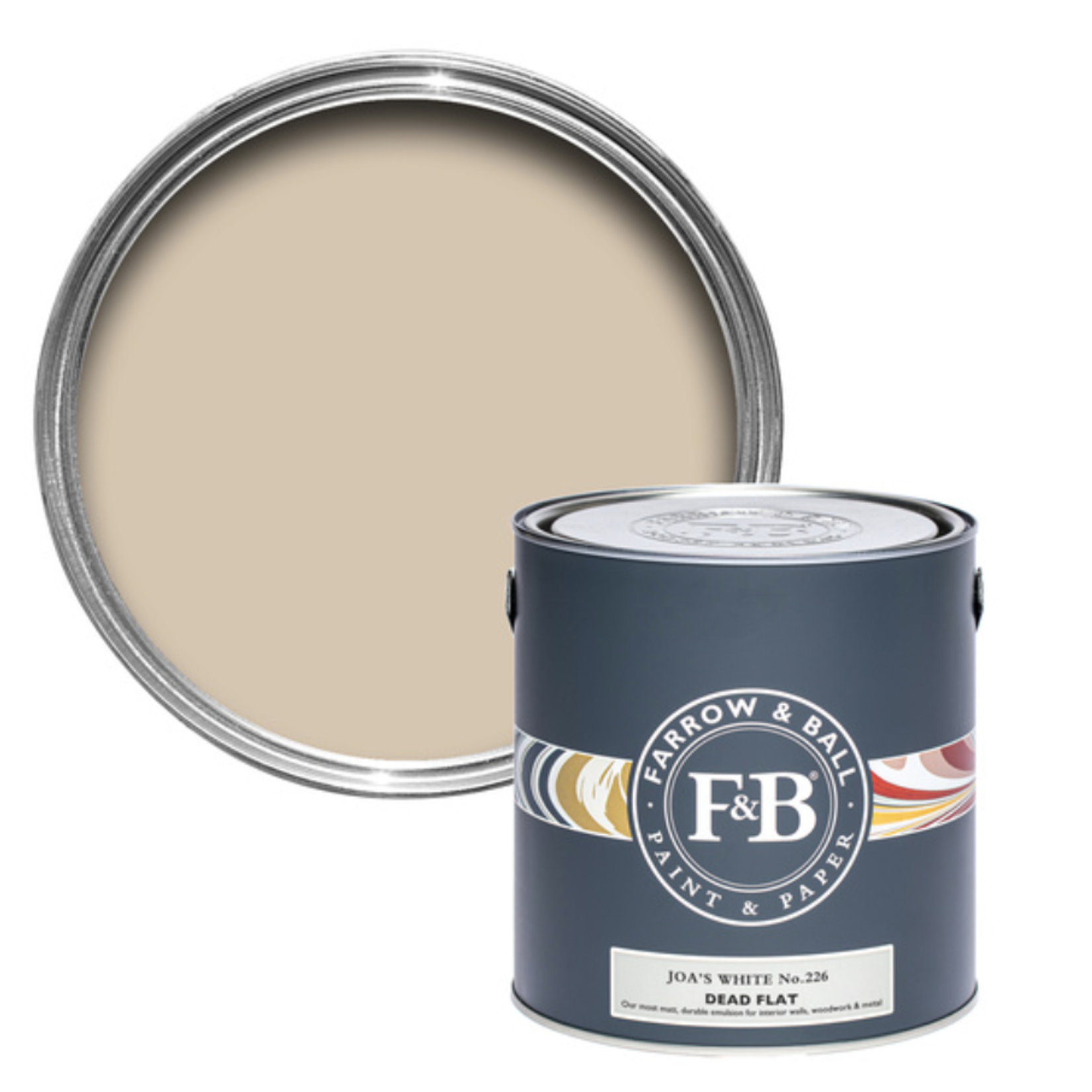 Farrow and Ball US Gallon Dead Flat Joa's White No 226