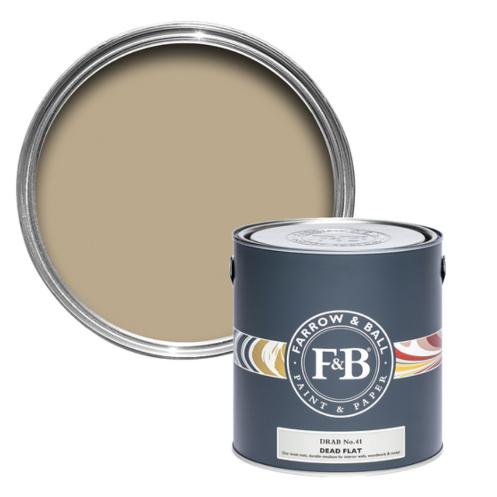 Farrow and Ball US Gallon Dead Flat Drab No 41