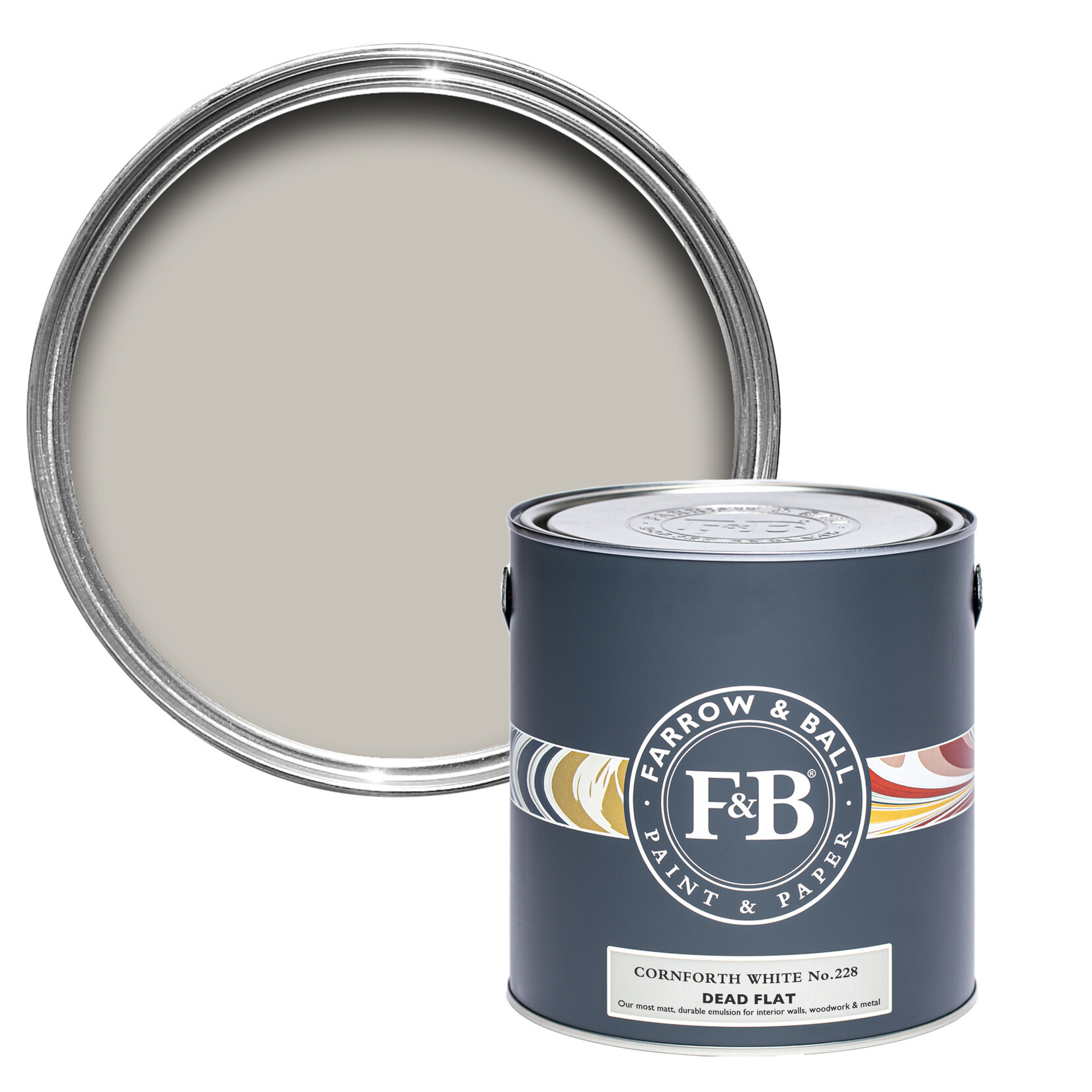 Farrow and Ball US Gallon Dead Flat Cornforth White No 228
