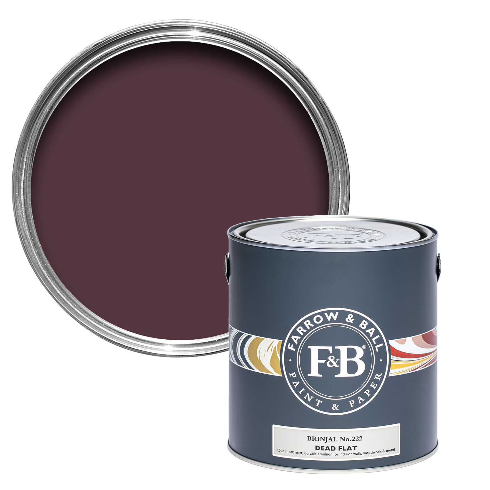 Farrow and Ball US Gallon Dead Flat Brinjal No 222