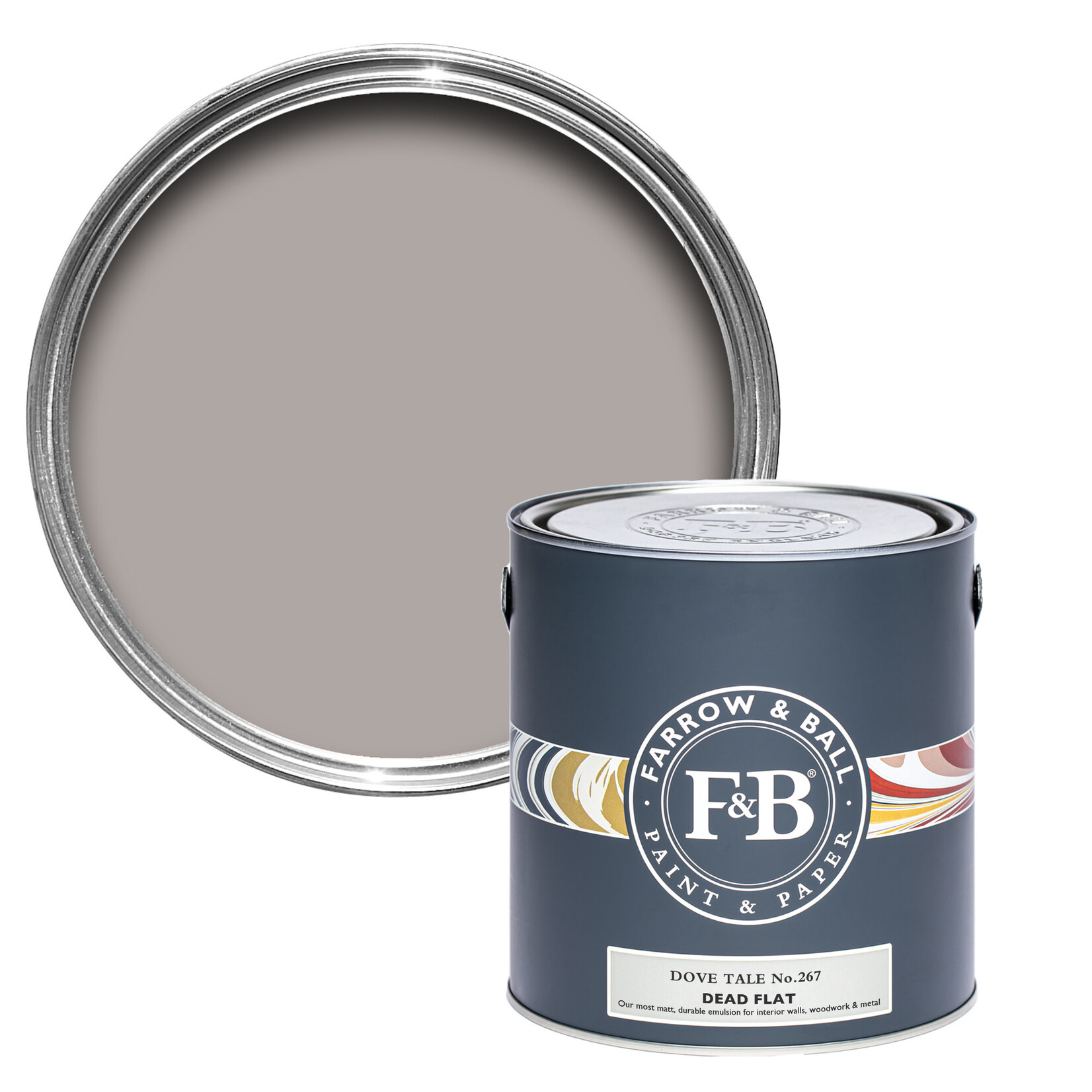 Farrow and Ball US Gallon Dead Flat Dove Tale No 267