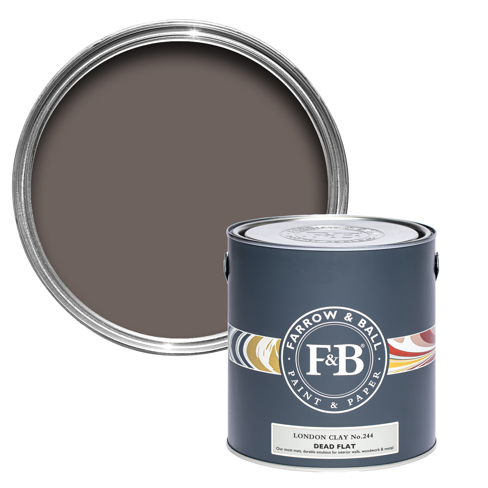 Farrow and Ball US Gallon Dead Flat London Clay No 244