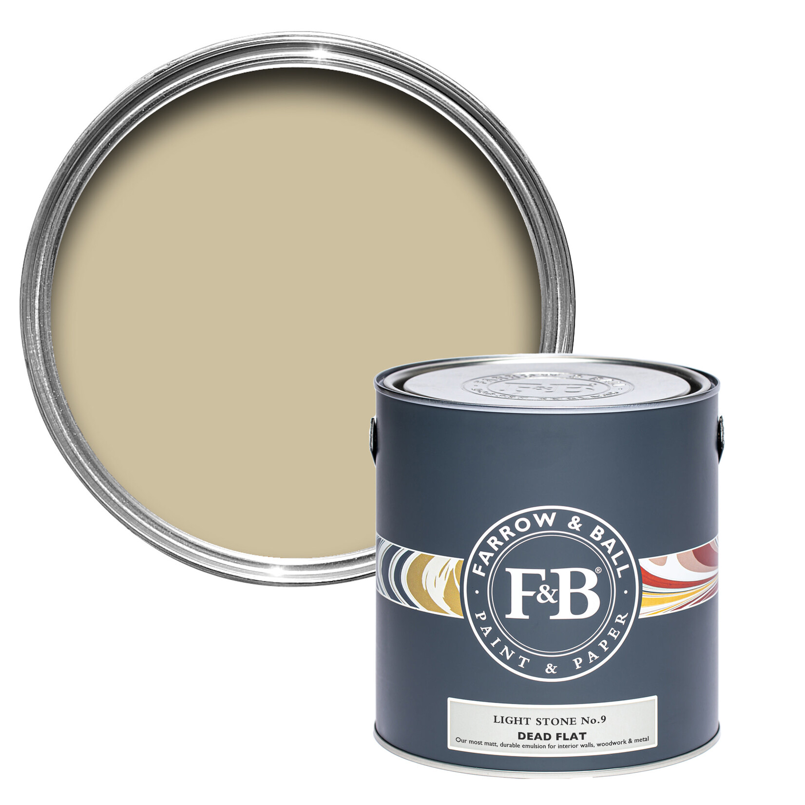 Farrow and Ball US Gallon Dead Flat Light Stone No 9