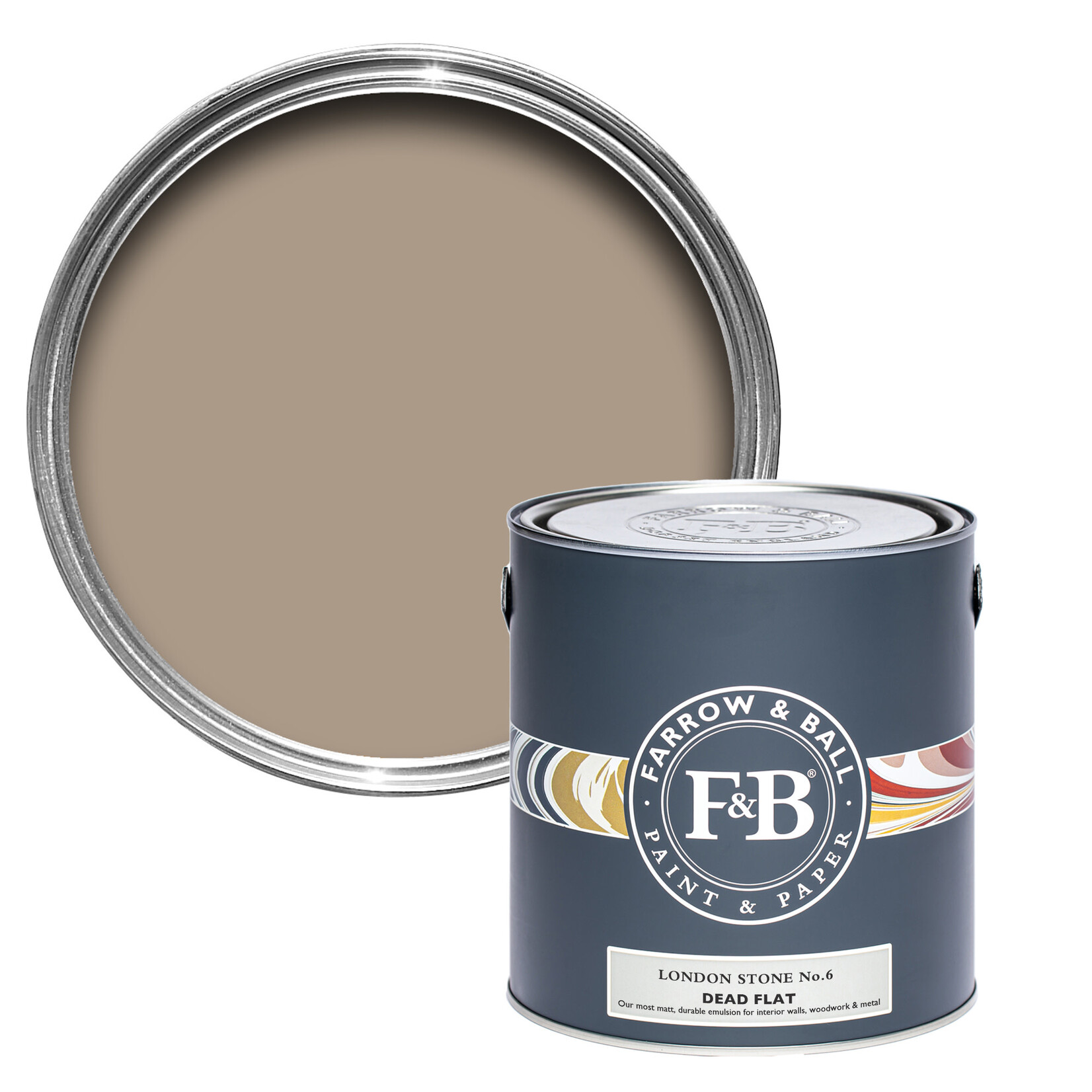 Farrow and Ball US Gallon Dead Flat London Stone No 6