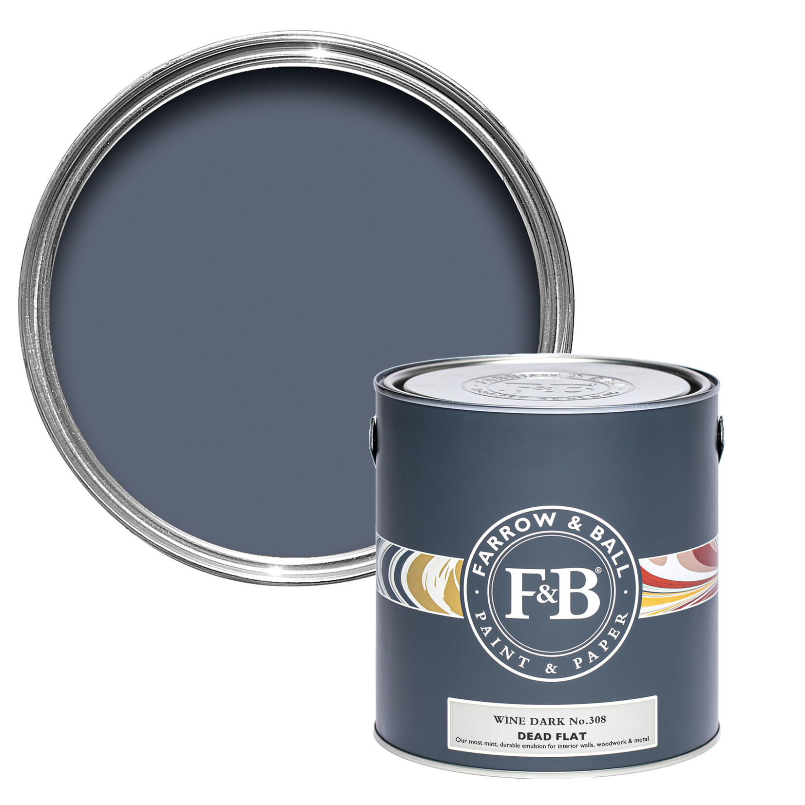 Farrow and Ball US Gallon Dead Flat Wine Dark No 308