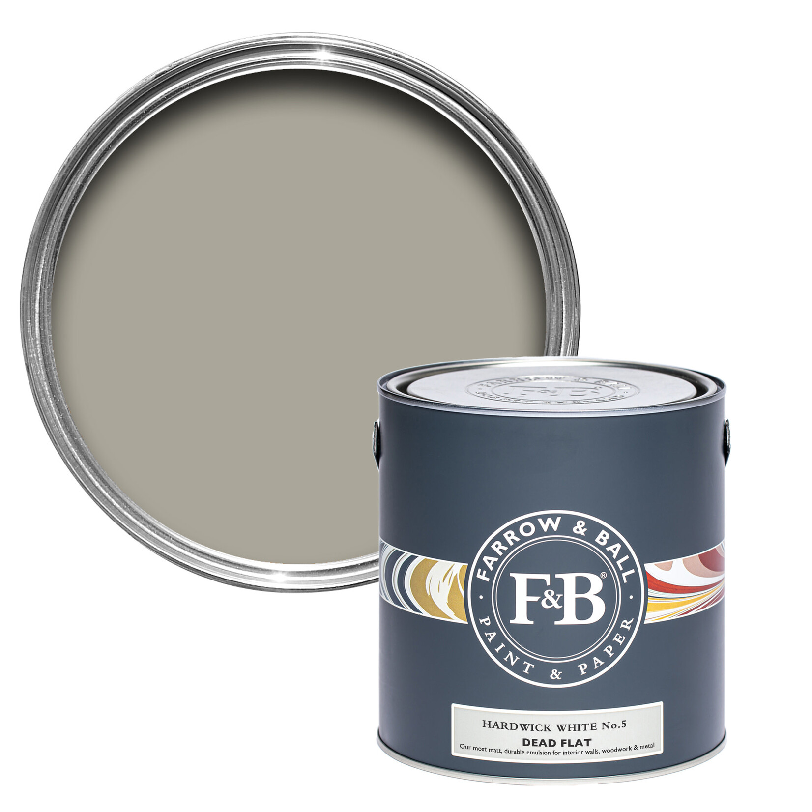 Farrow and Ball US Gallon Dead Flat Hardwick White No 5
