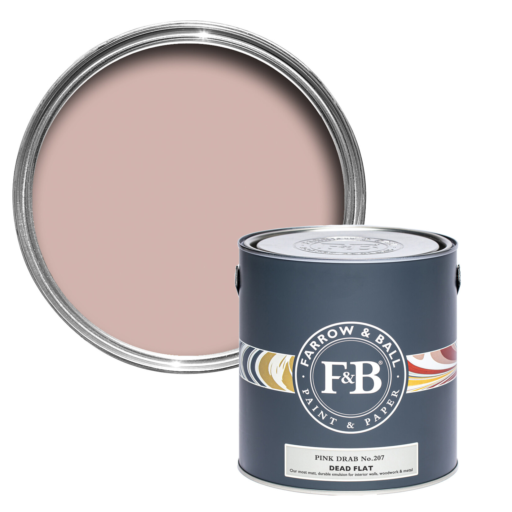 Farrow and Ball US Gallon Dead Flat Pink Drab No 207