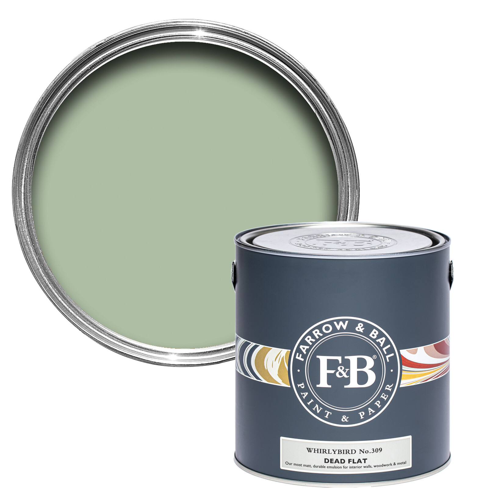 Farrow and Ball US Gallon Dead Flat Whirlybird No 309