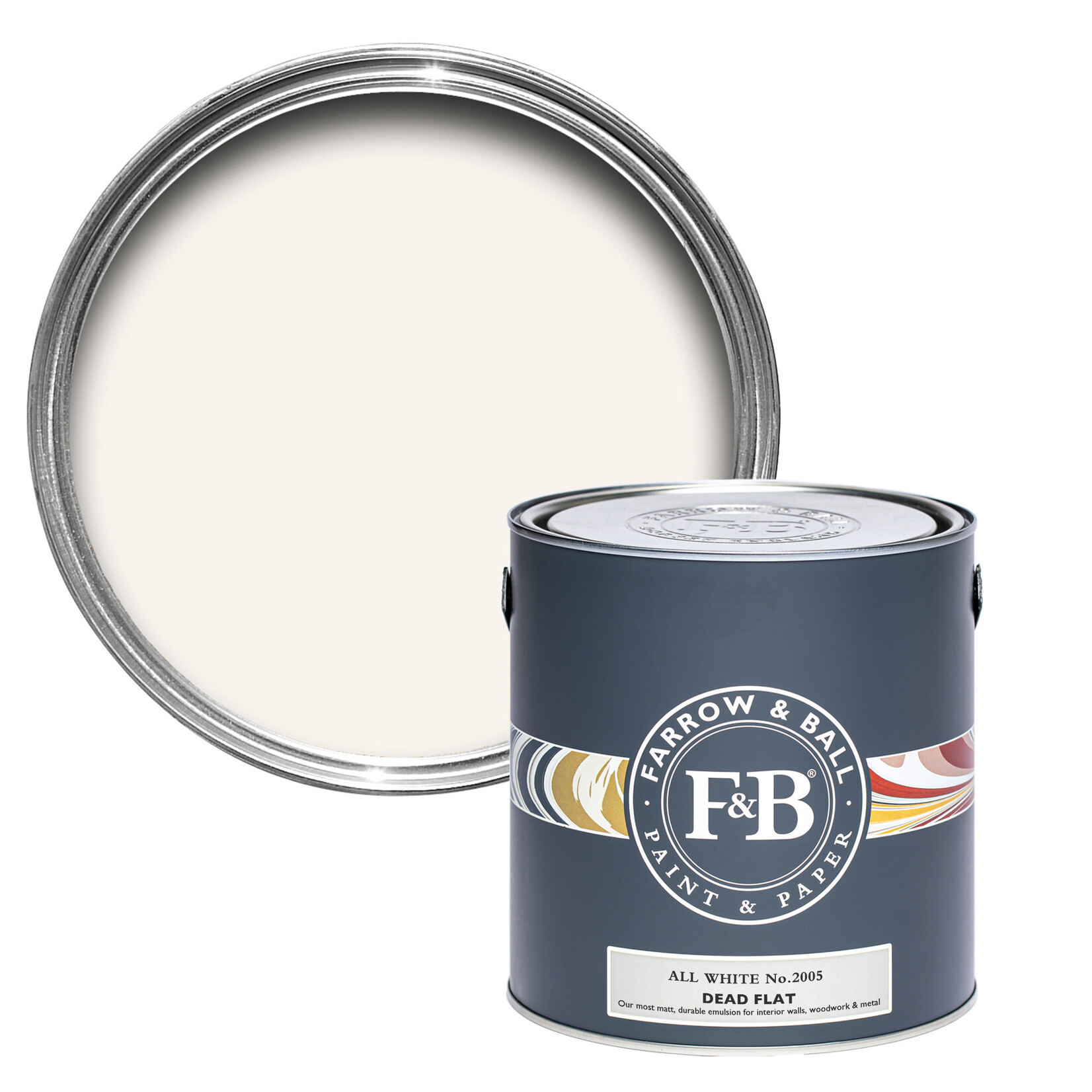 Farrow and Ball US Gallon Dead Flat All White No 2005
