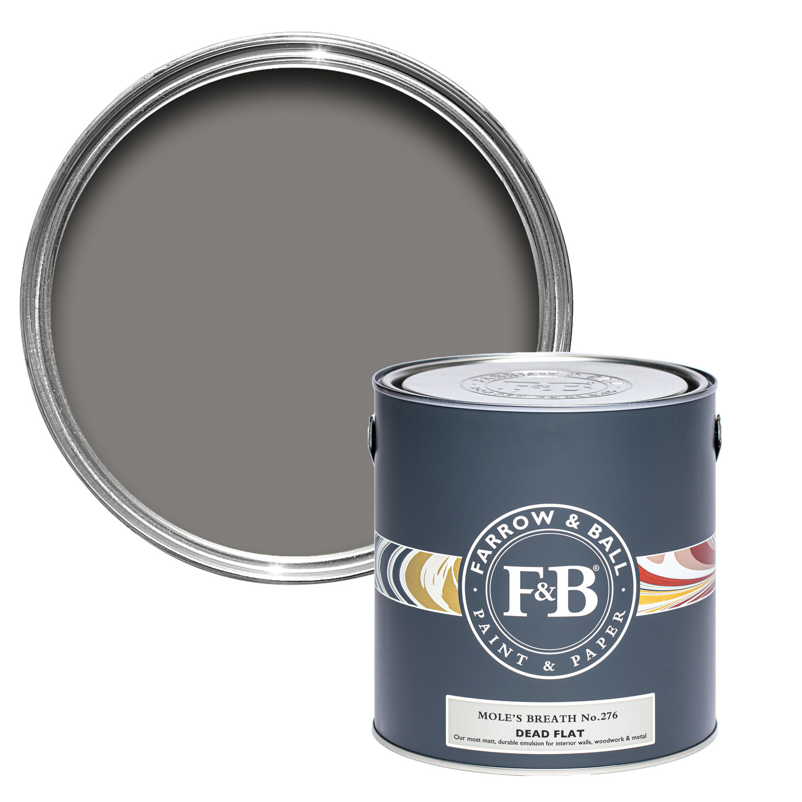 Farrow and Ball US Gallon Dead Flat Mole's Breath No 276