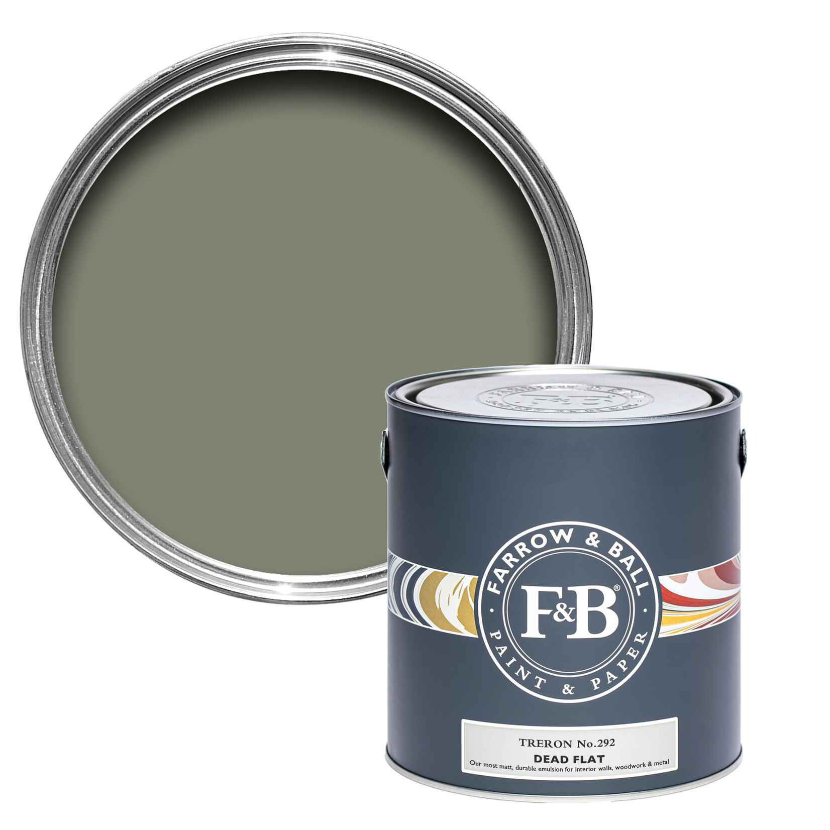 Farrow and Ball US Gallon Dead Flat Treron No 292