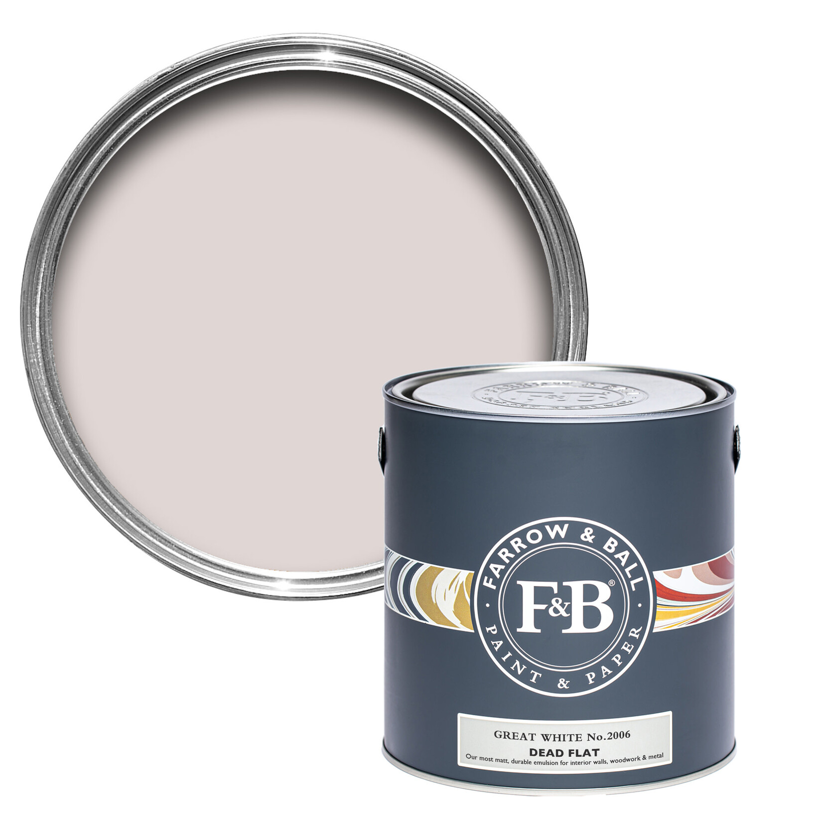 Farrow and Ball US Gallon Dead Flat Great White No 2006
