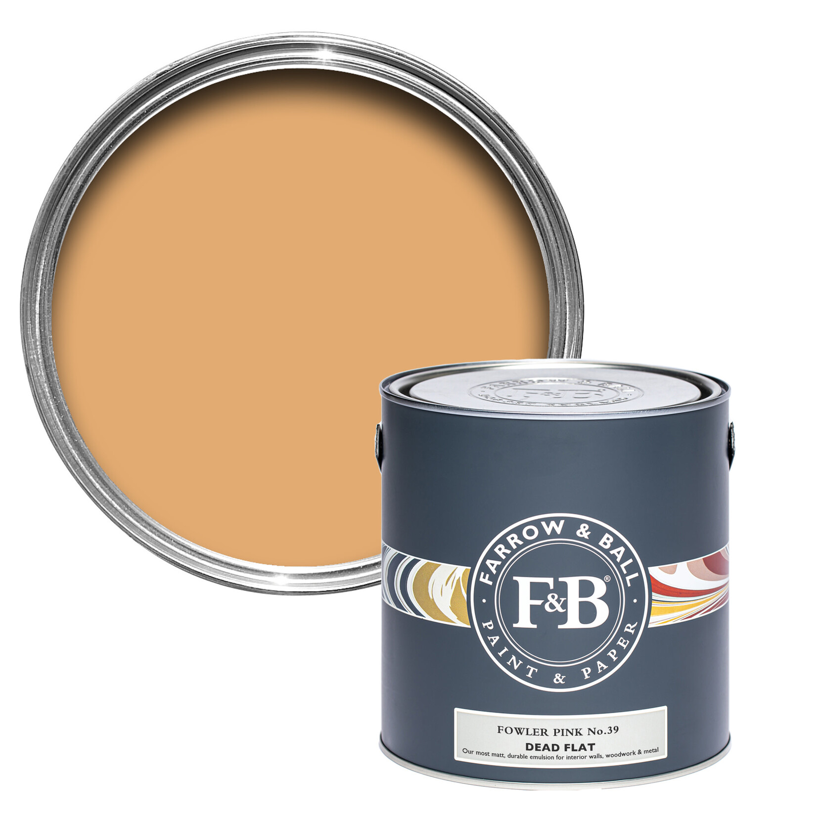Farrow and Ball US Gallon Dead Flat Fowler Pink No 39