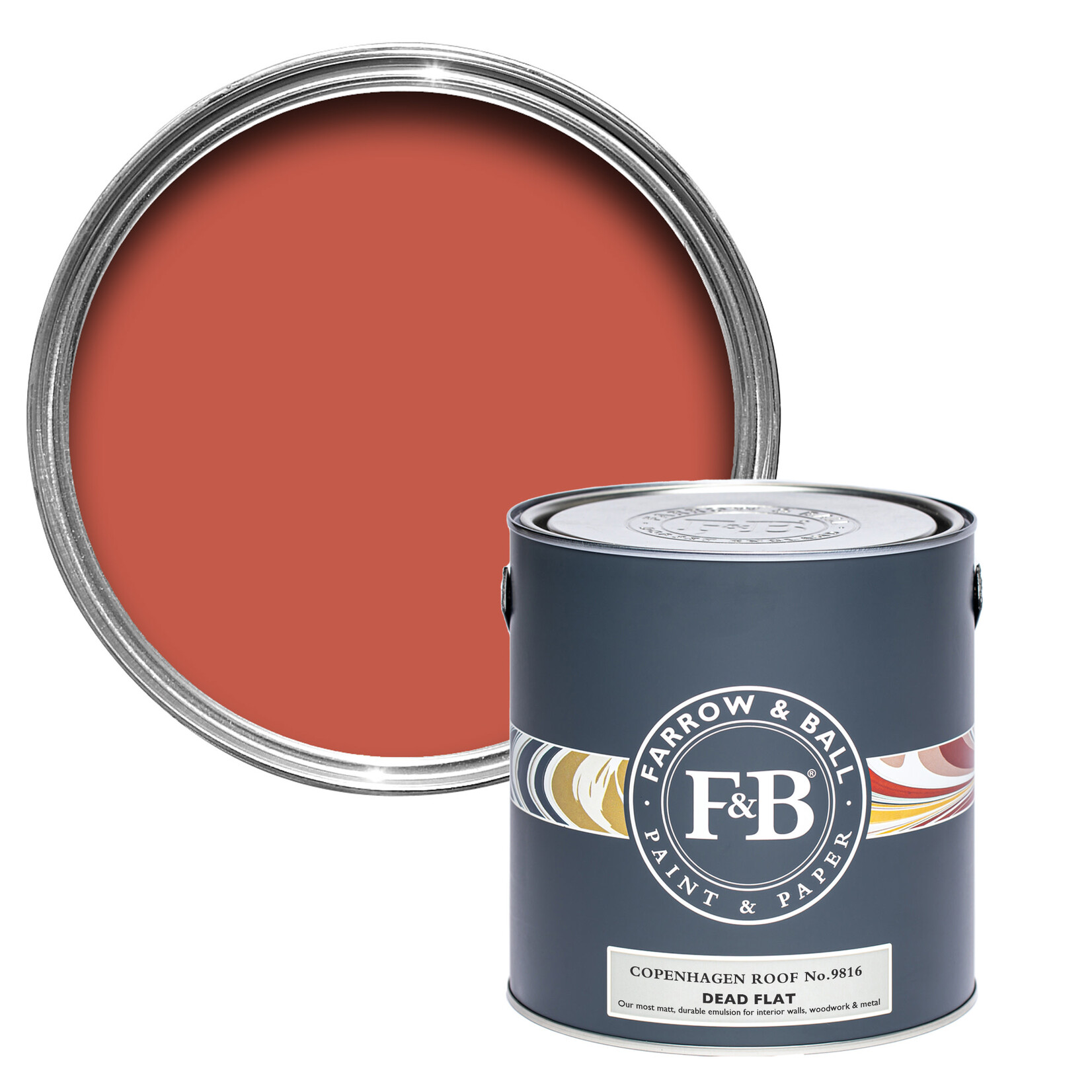 Farrow and Ball US Gallon Dead Flat Copenhagen Roof No.9816