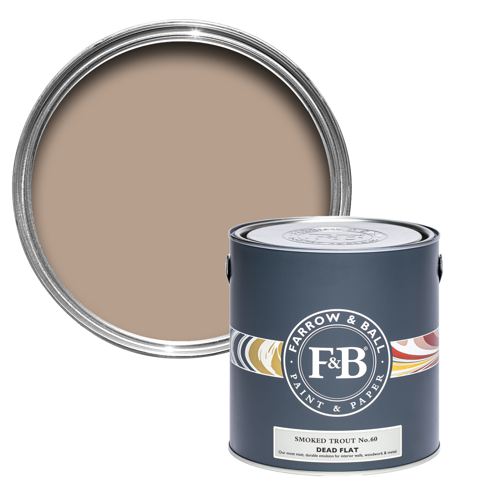 Farrow and Ball US Gallon Dead Flat Smoked Trout No 60