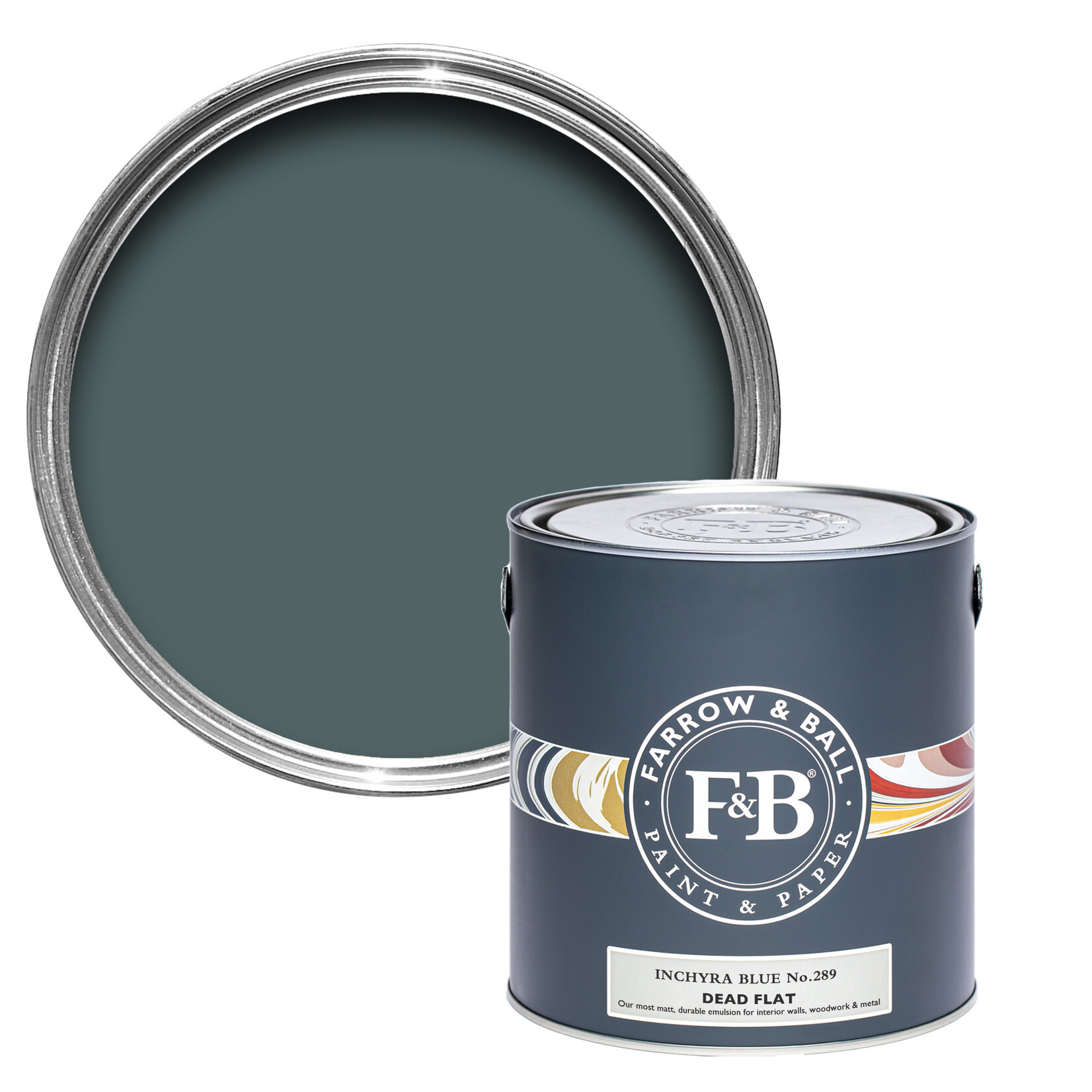 Farrow and Ball US Gallon Dead Flat Inchyra Blue No 289