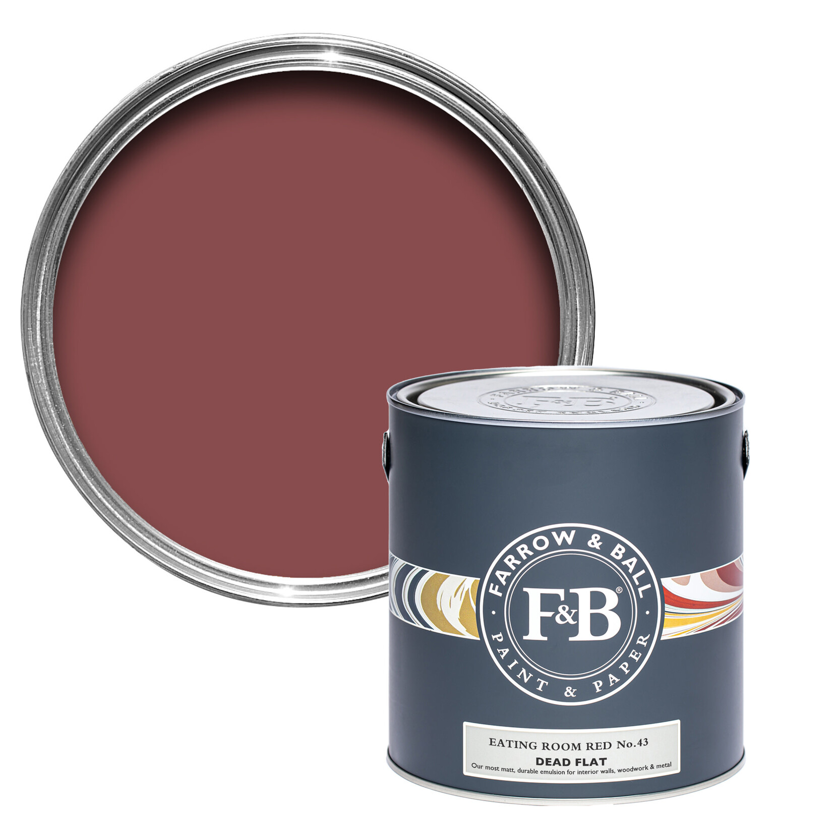 Farrow and Ball US Gallon Dead Flat Eating Room Red No 43