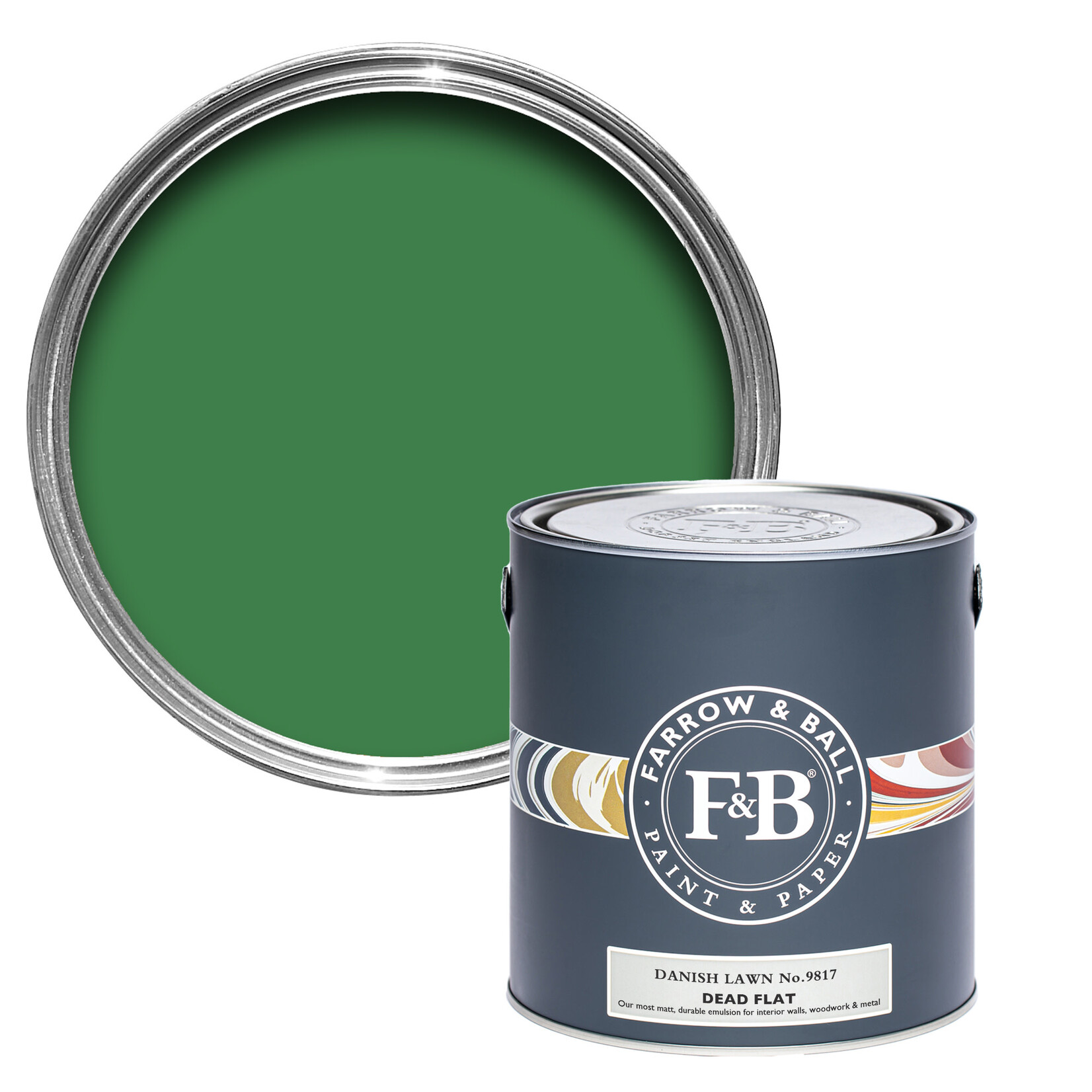 Farrow and Ball US Gallon Dead Flat Danish Lawn No 9817