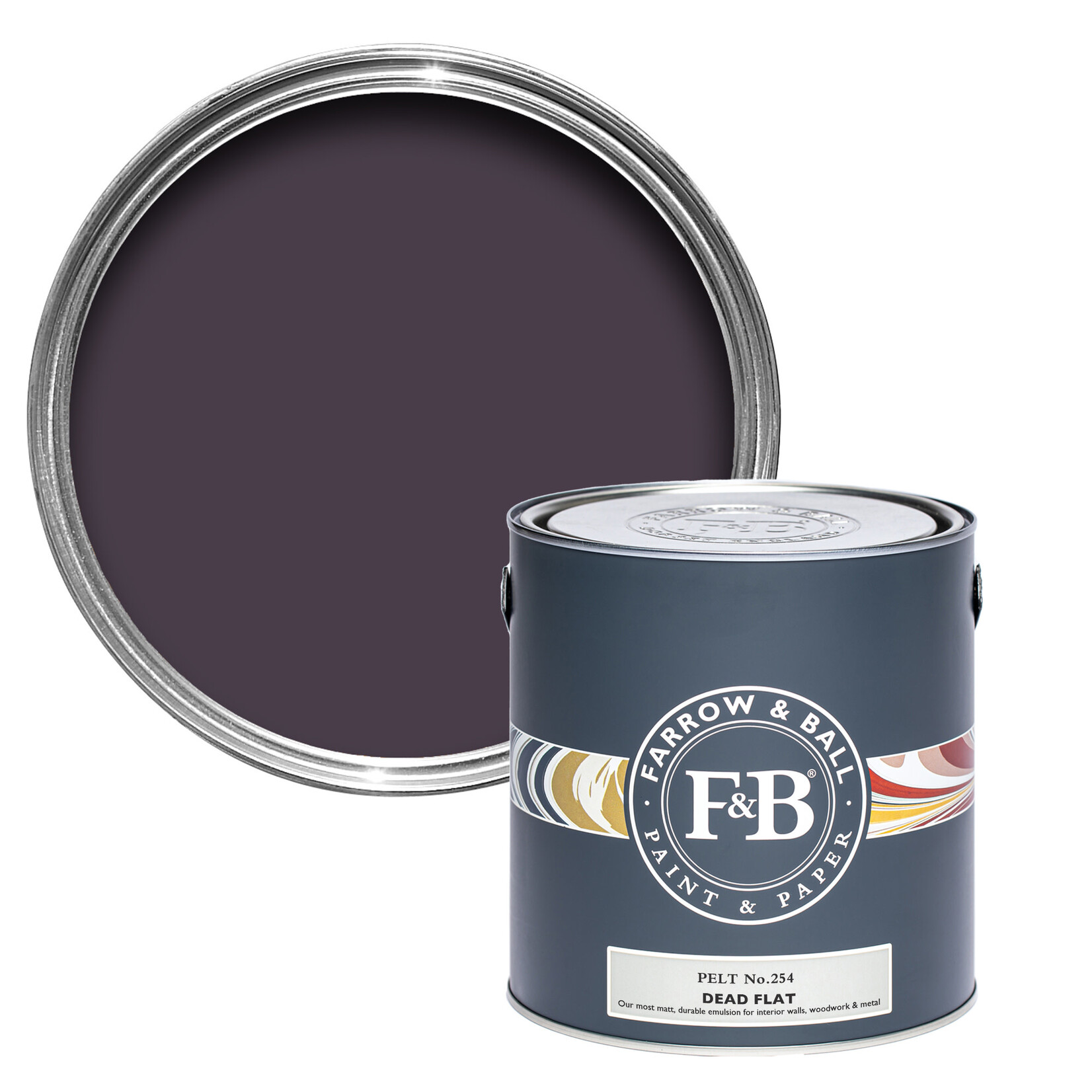 Farrow and Ball US Gallon Dead Flat Pelt No 254