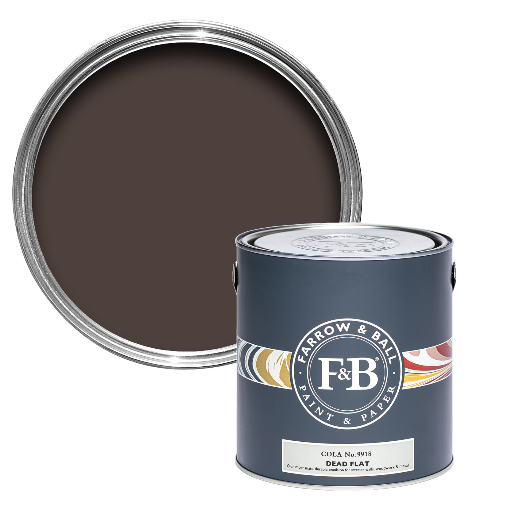 Farrow and Ball US Gallon Dead Flat Cola No 9918