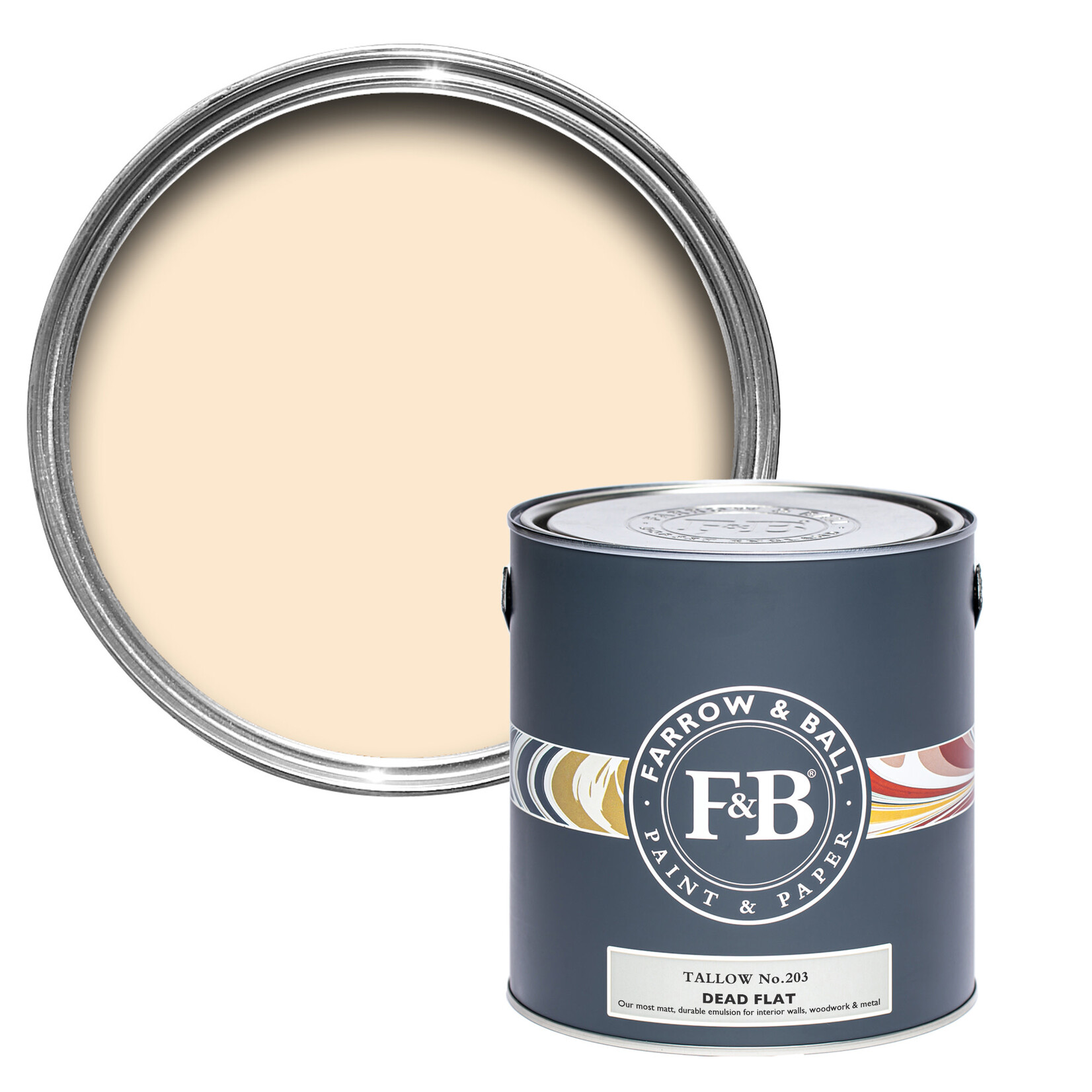 Farrow and Ball US Gallon Dead Flat Tallow No 203