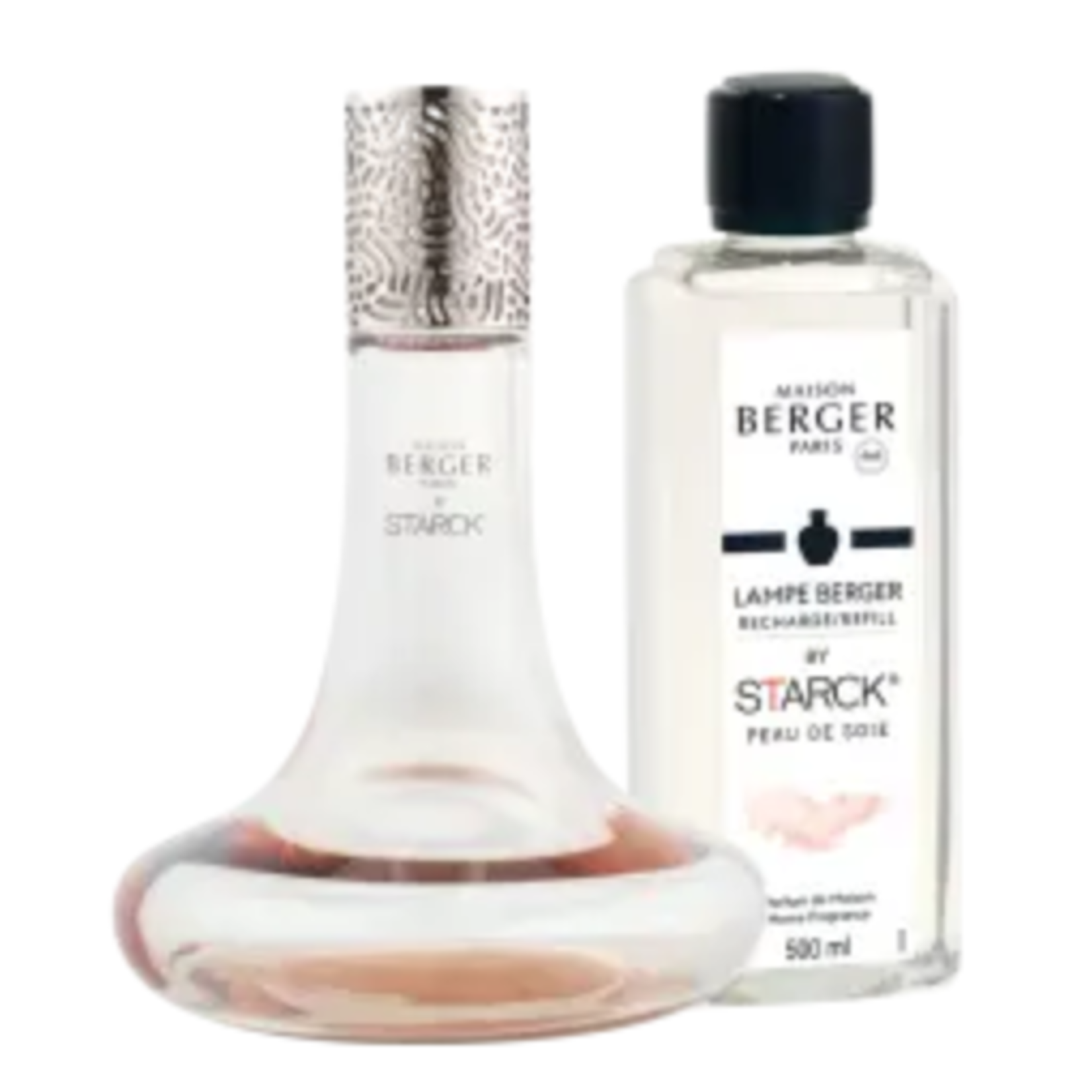 Lampe Berger Maison Berger Starck Pink Lamp Gift Set + 250 ml (8.5 oz) Peau de Soie