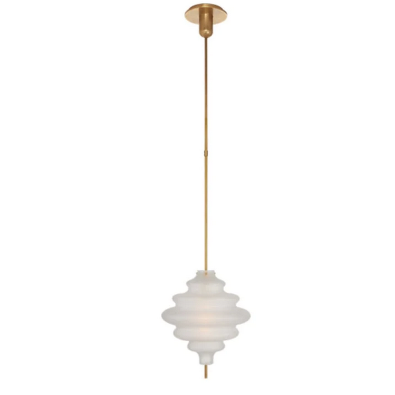 Tableau Small Pendant in Antique Burnished Brass by Kelly